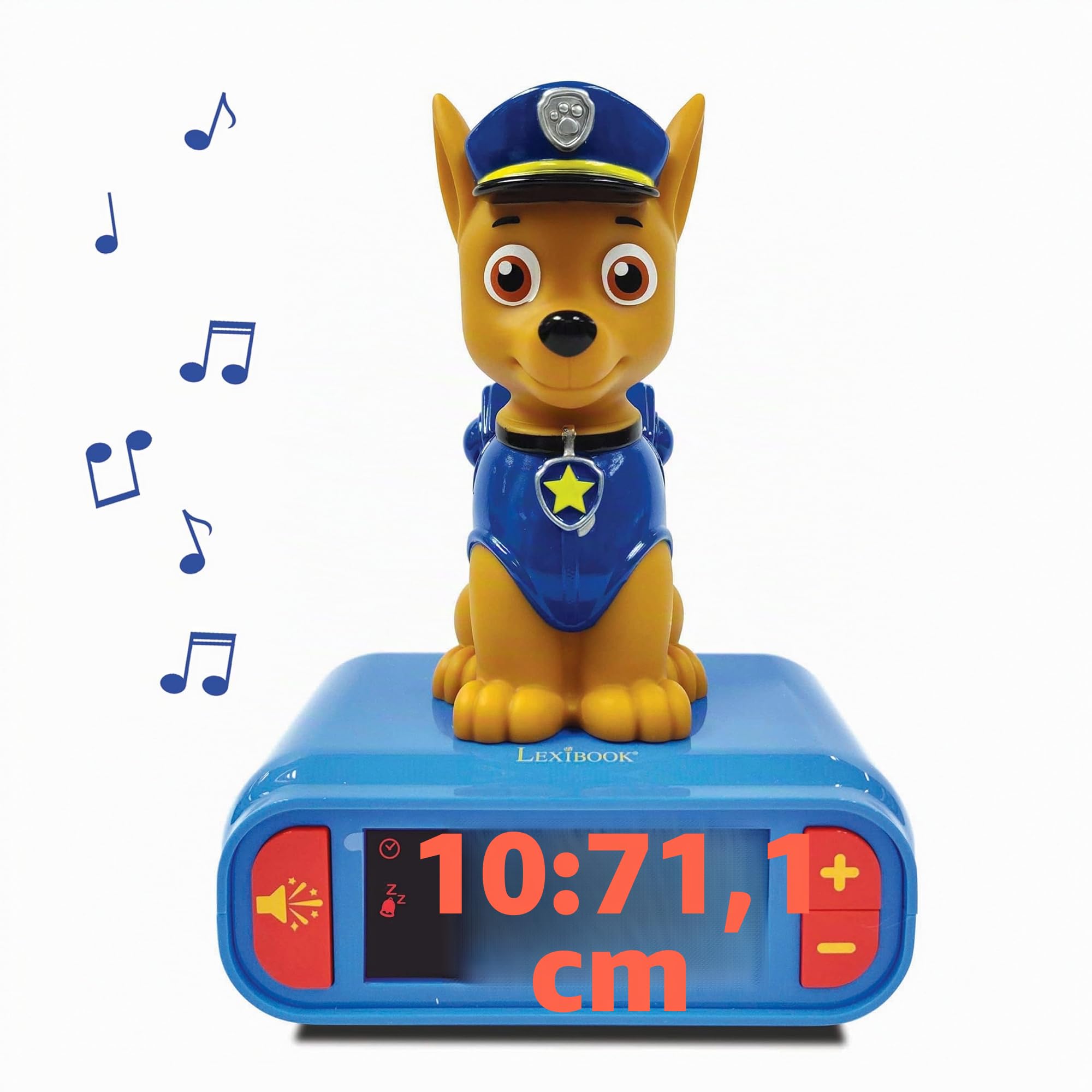 Lexibook Paw Patrol RL800PA sveglia digitale Chase con luce notturna