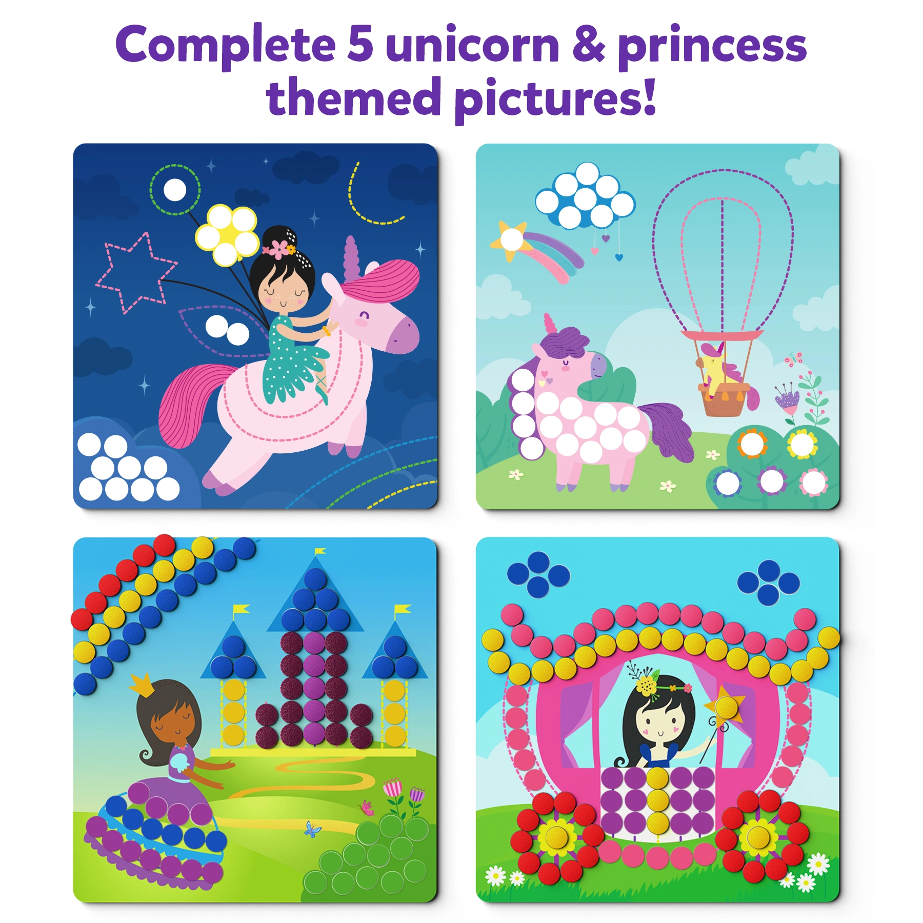 Skillmatics Dot It Unicorns Princesses magnetico 300 dots
