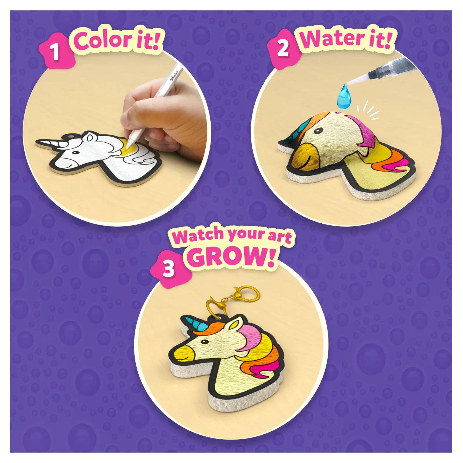 Skillmatics Aqua Puffs Princesses Unicorns kit 3D 4+ anni