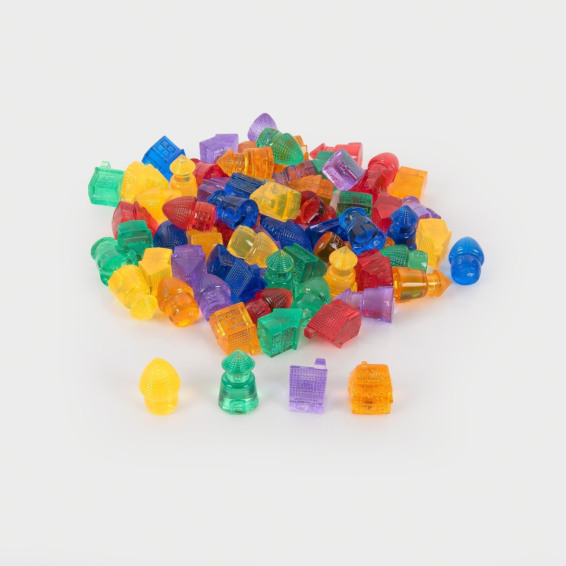 Tickit Translucent Colour Homes casette 72 pezzi traslucide