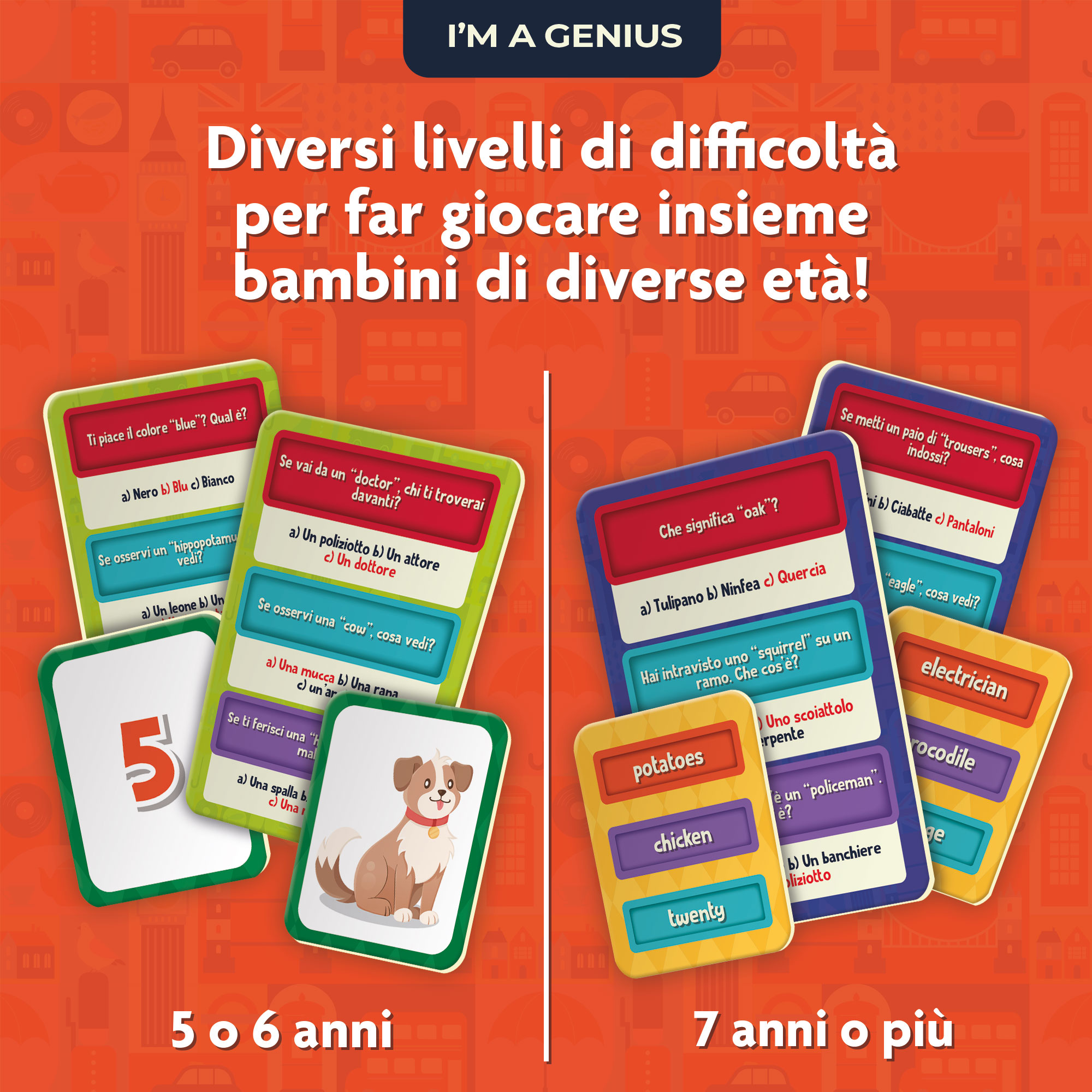 Lisciani I'm a Genius English Party gioco inglese scuola primaria