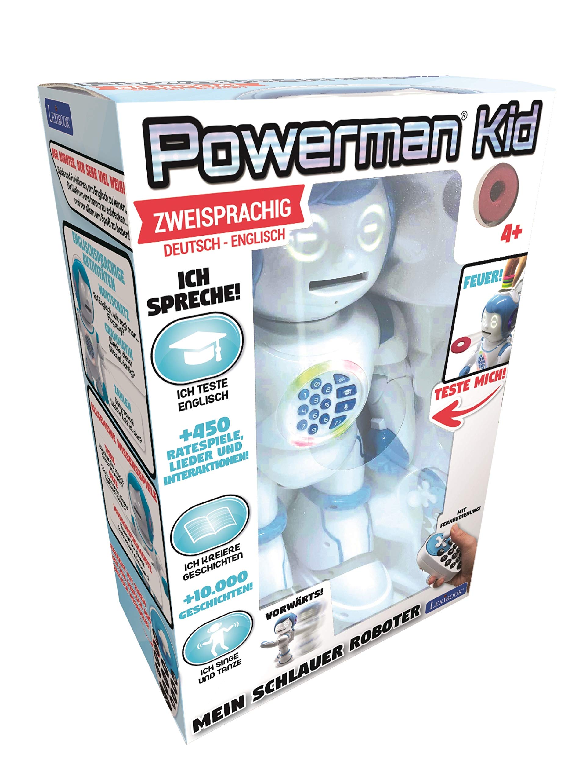 Lexibook Powerman Kid ROB90DE robot giocattolo bilingue dischi