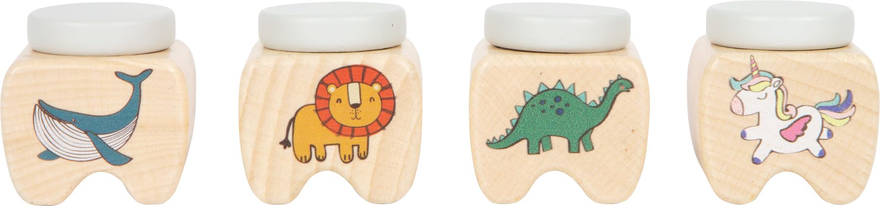 smallfoot 12727 portadenti legno silicone 4 soggetti