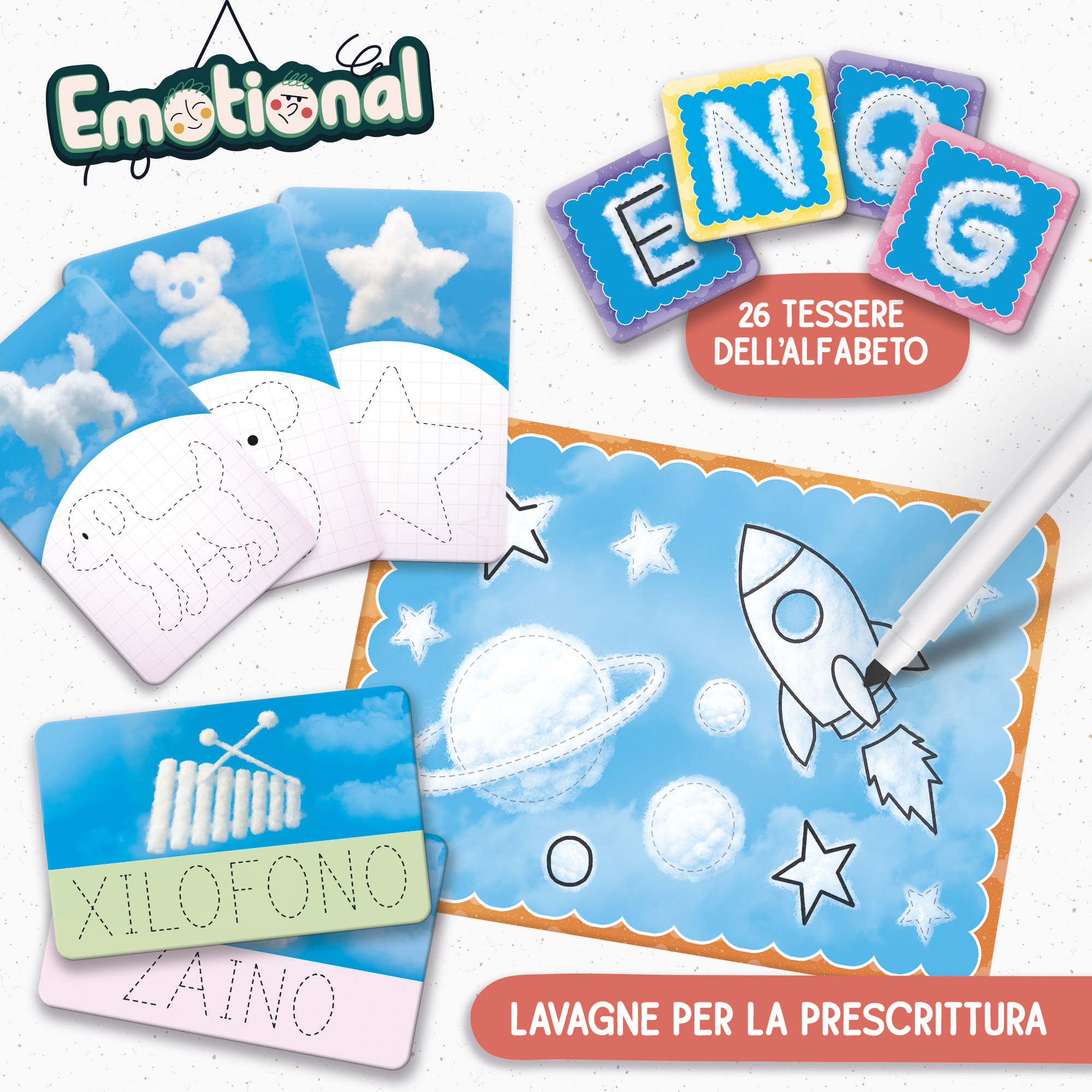 Lisciani Giocare Educare Emotional Gioco delle Nuvole kit creativo