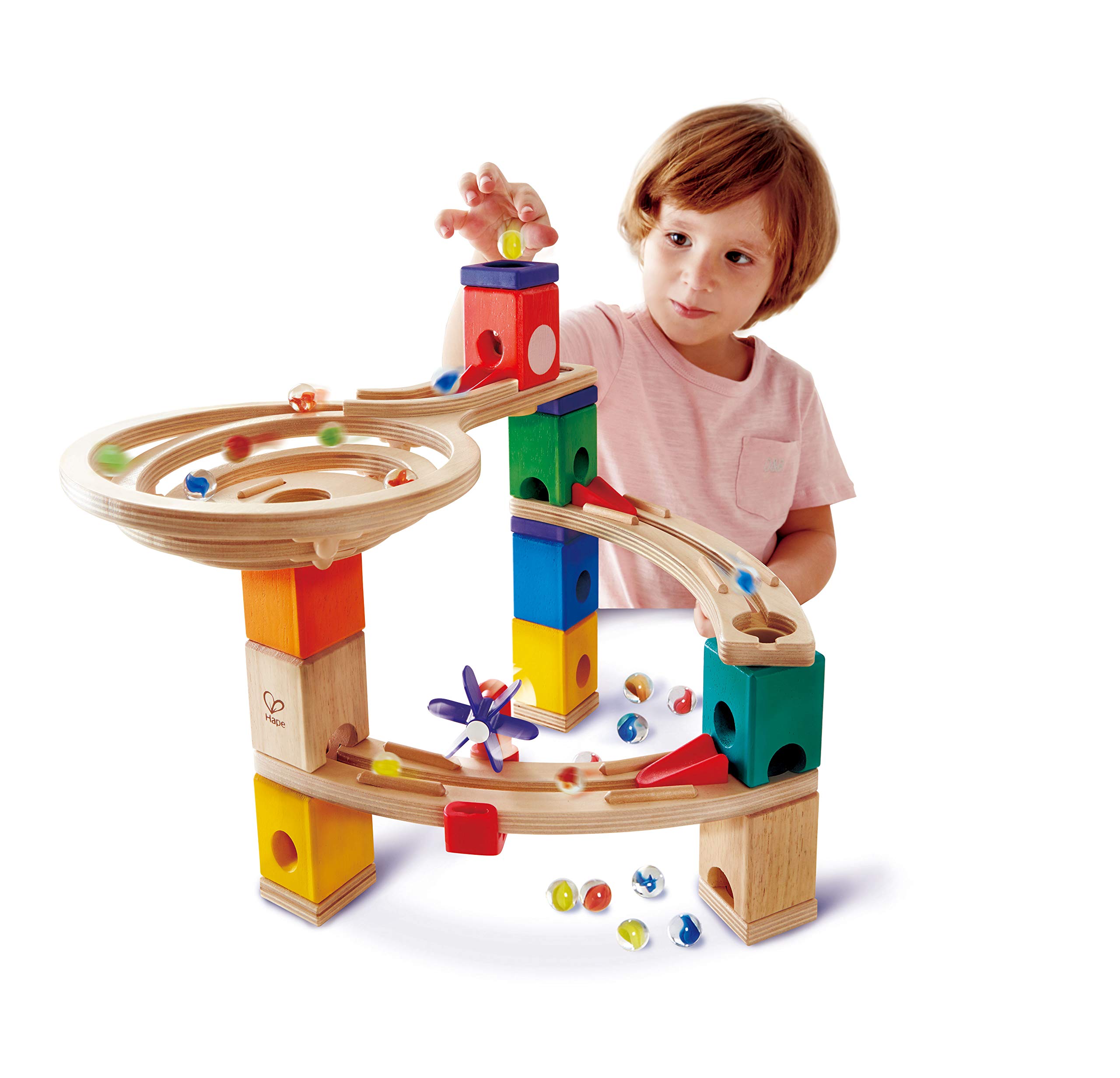 Hape Quadrilla Corsa al Traguardo Pista Biglie Legno 4 Anni