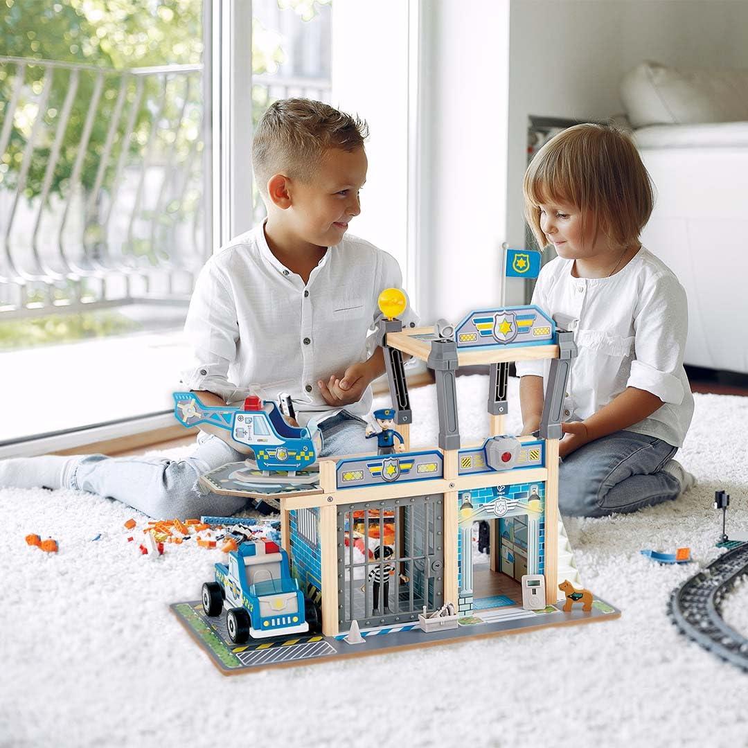 Hape stazione di polizia metropolitana playset legno