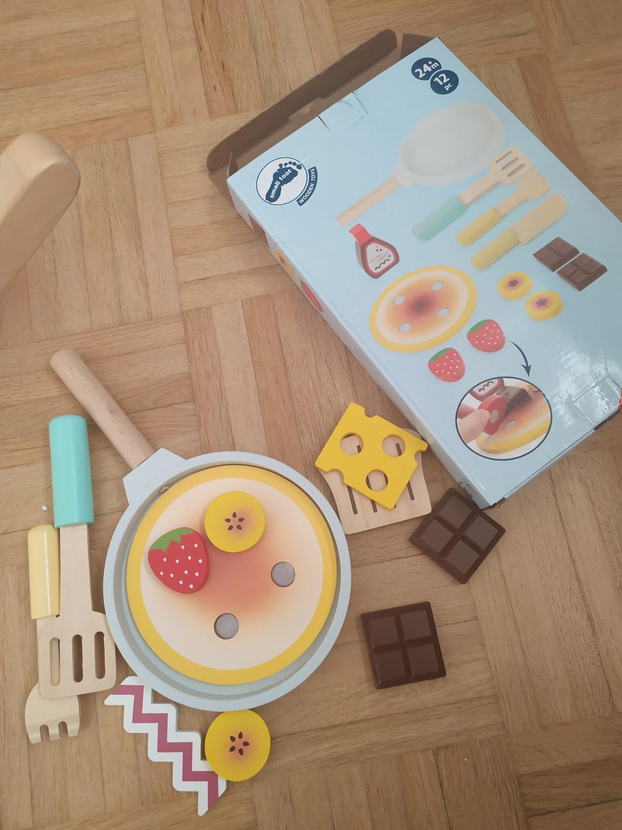 smallfoot 11467 set pancake legno cucina 3 anni