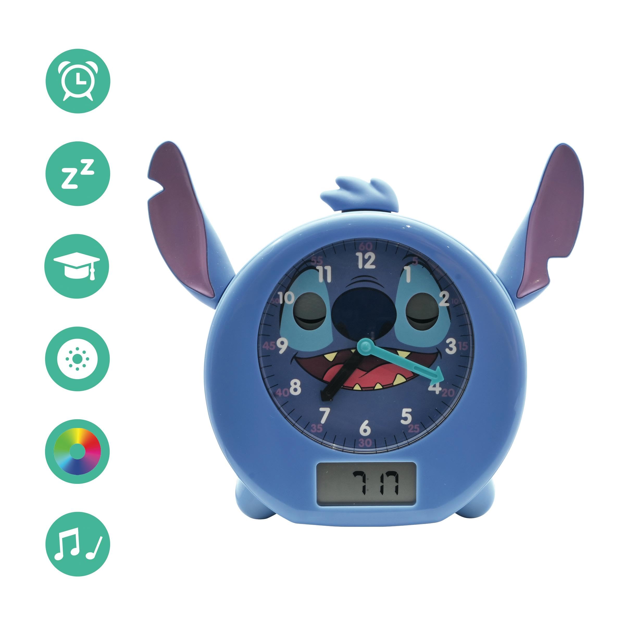 Lexibook Stitch RLT100DLXB sveglia bambini luce notturna blu