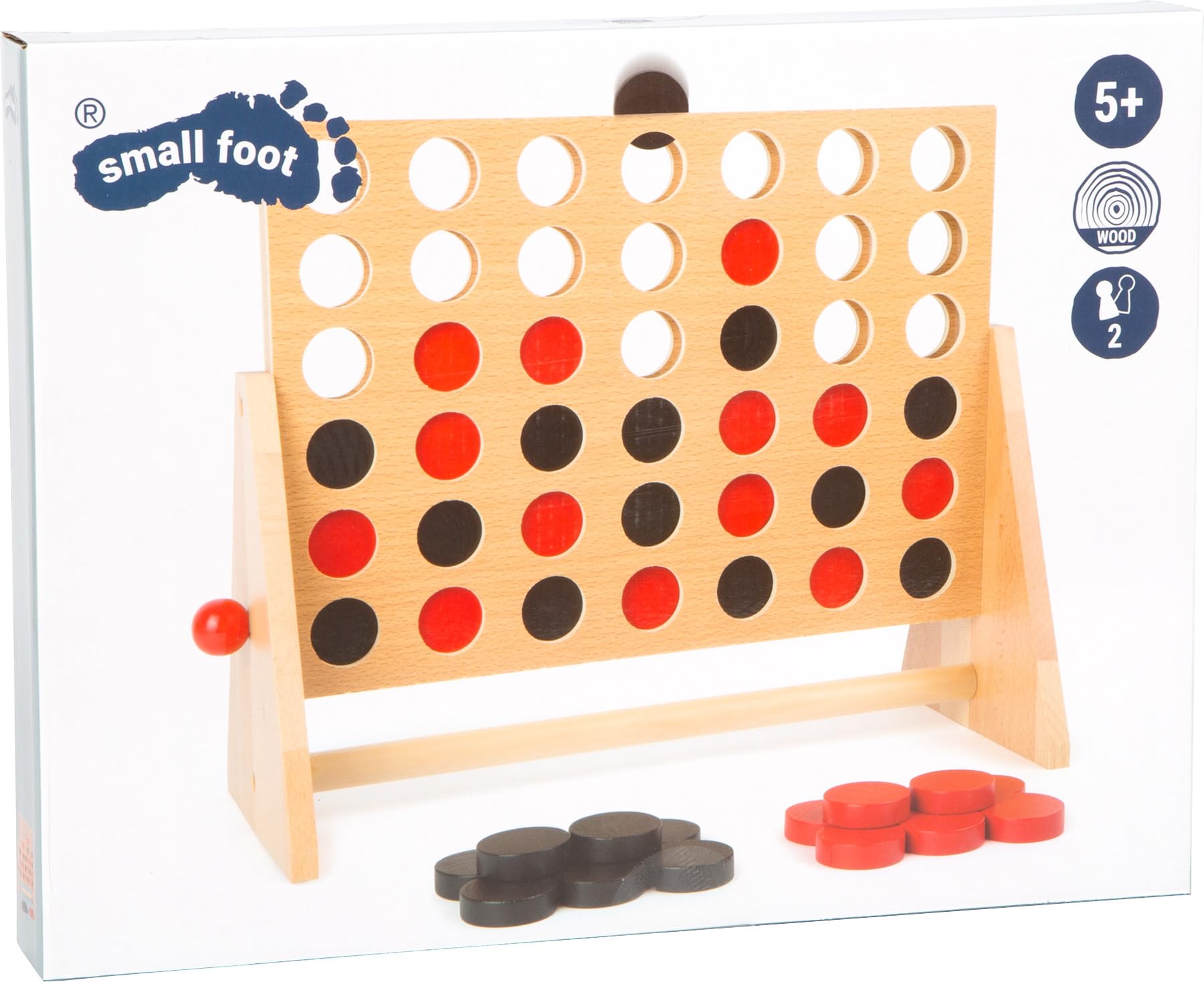 smallfoot 1981 Forza Quattro gioco legno grande 6x7