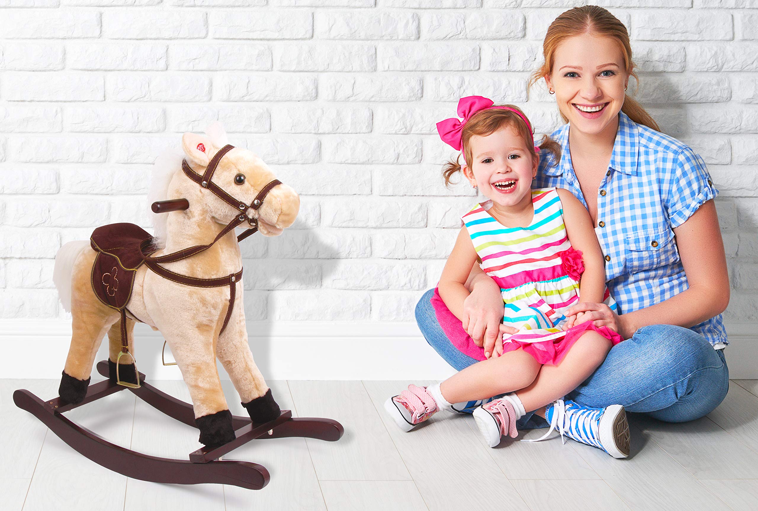 smallfoot 4101 Zottel cavallo a dondolo sonoro