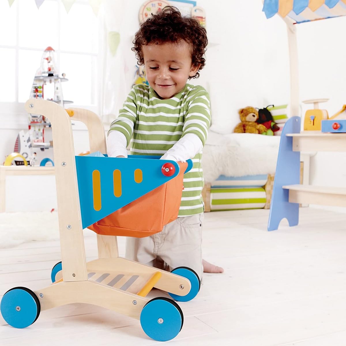 Hape E3123 Carrello della Spesa Legno Gioco da 3 Anni