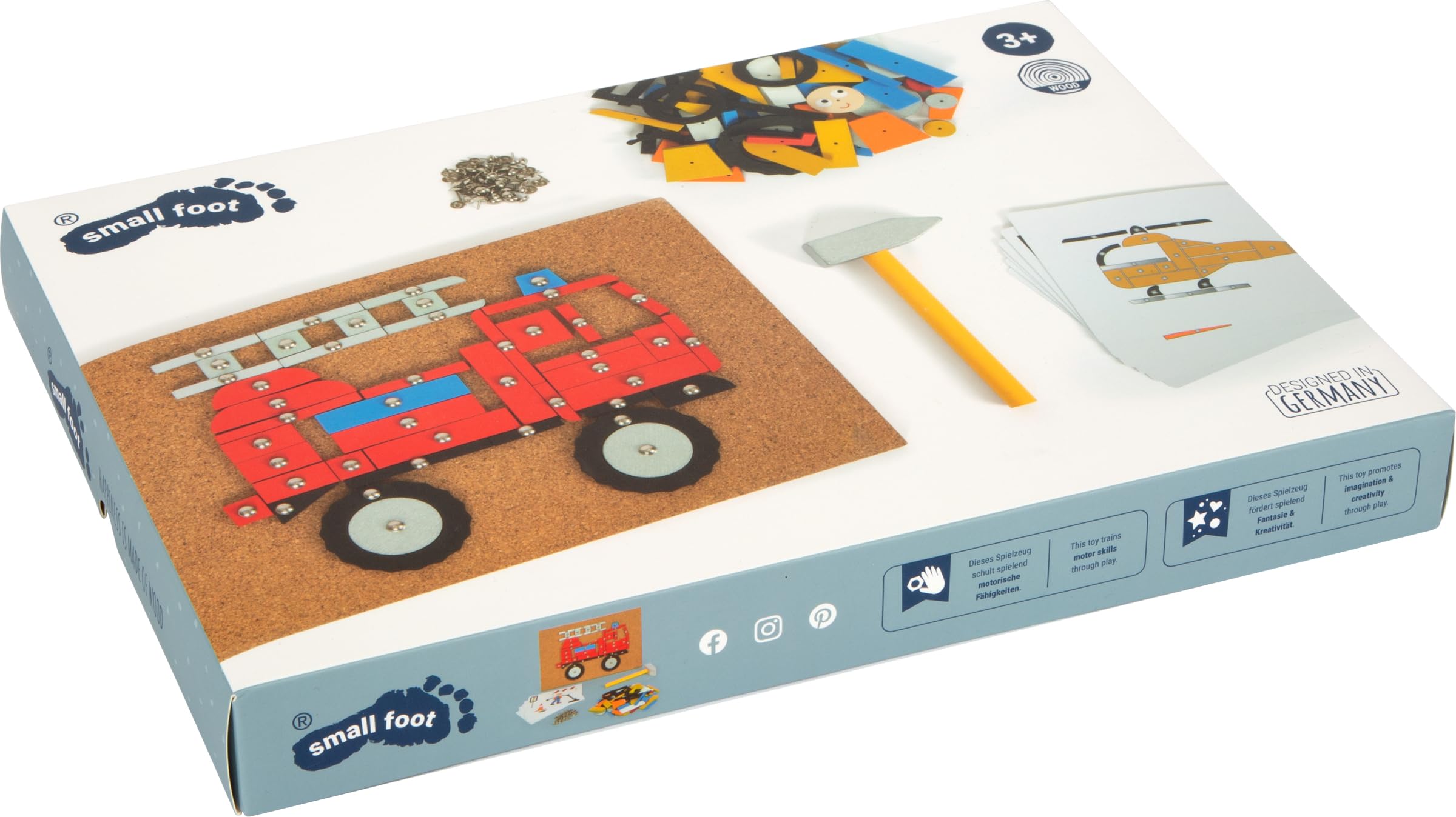 smallfoot Veicoli gioco martelletto legno sughero 3 anni