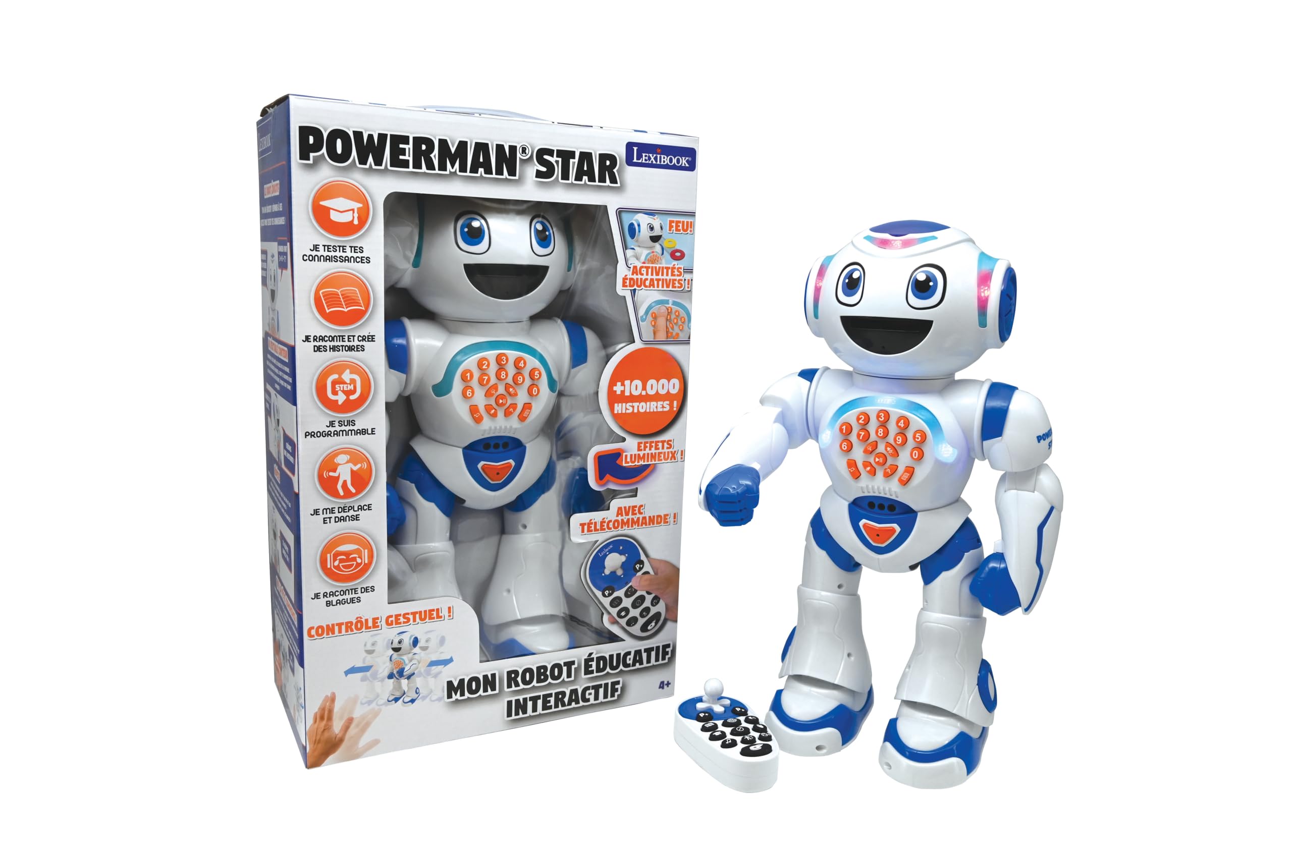Lexibook Powerman ROB20FR robot interattivo con telecomando