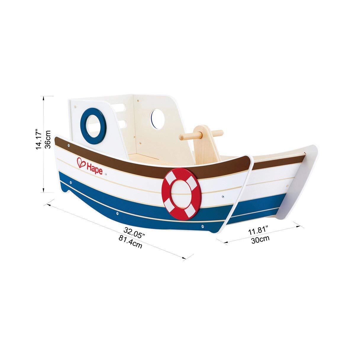 Hape Barca a Dondolo cavalcabile legno equilibrio 12 mesi