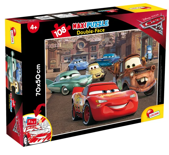 Lisciani Disney Maxi Floor 108 Cars 3 puzzle double-face da colorare