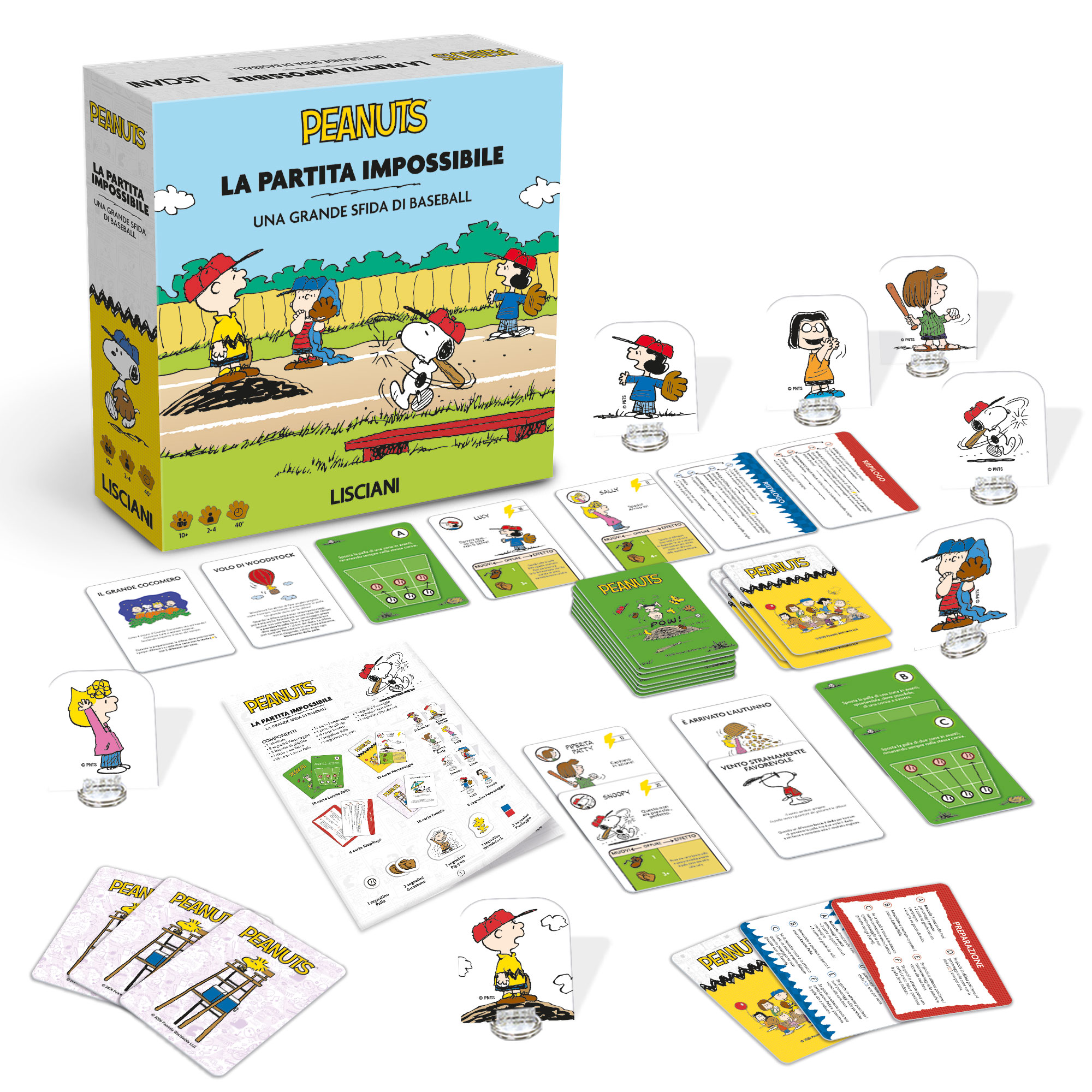 Lisciani Peanuts La Partita Impossibile gioco da tavolo baseball
