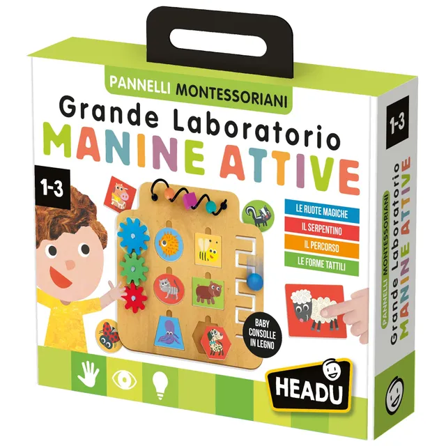 Headu Laboratorio Manine Attive Montessori gioco tattile 1-3 anni