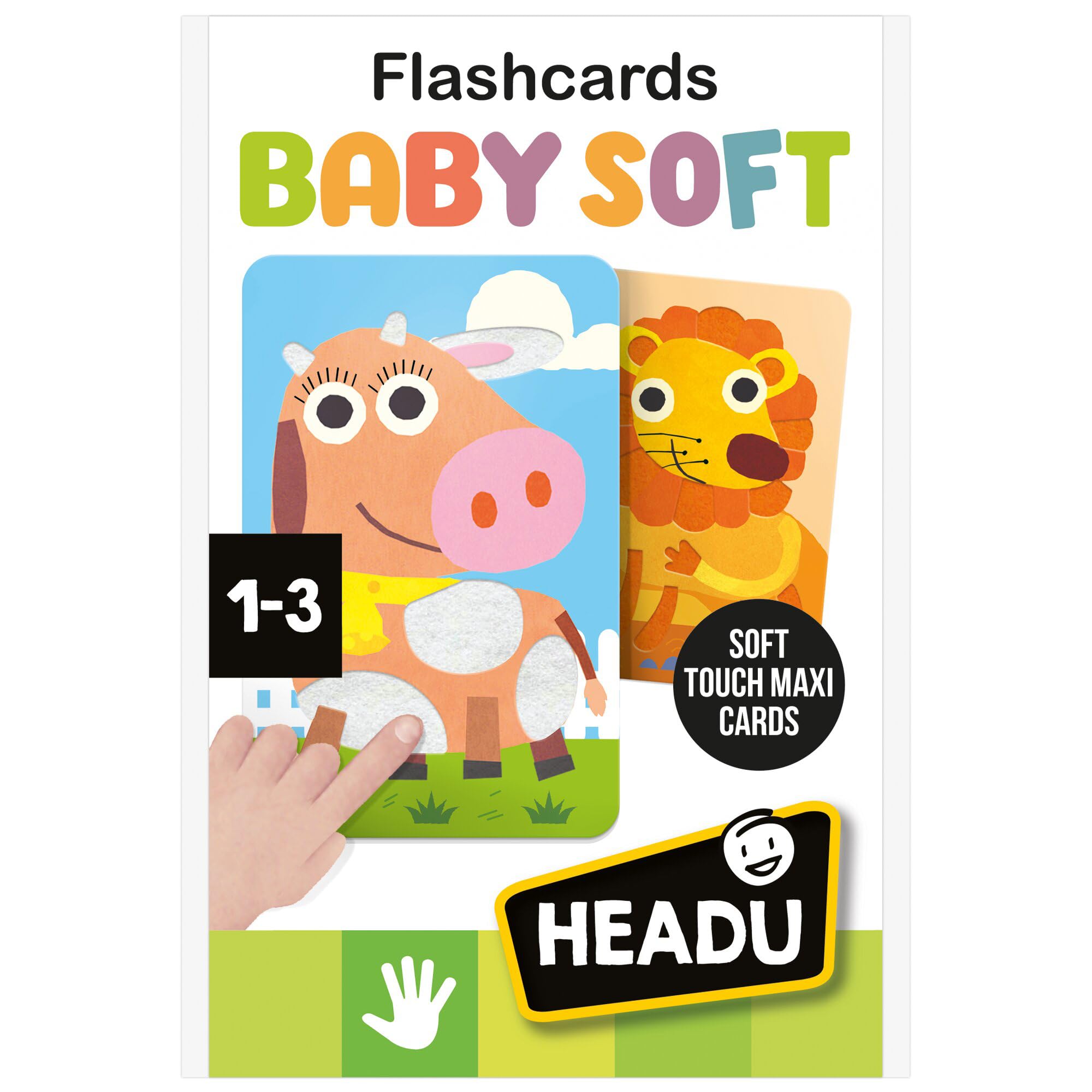 Headu Flashcards Baby Soft carte sensoriali 10 pezzi 1-3 anni