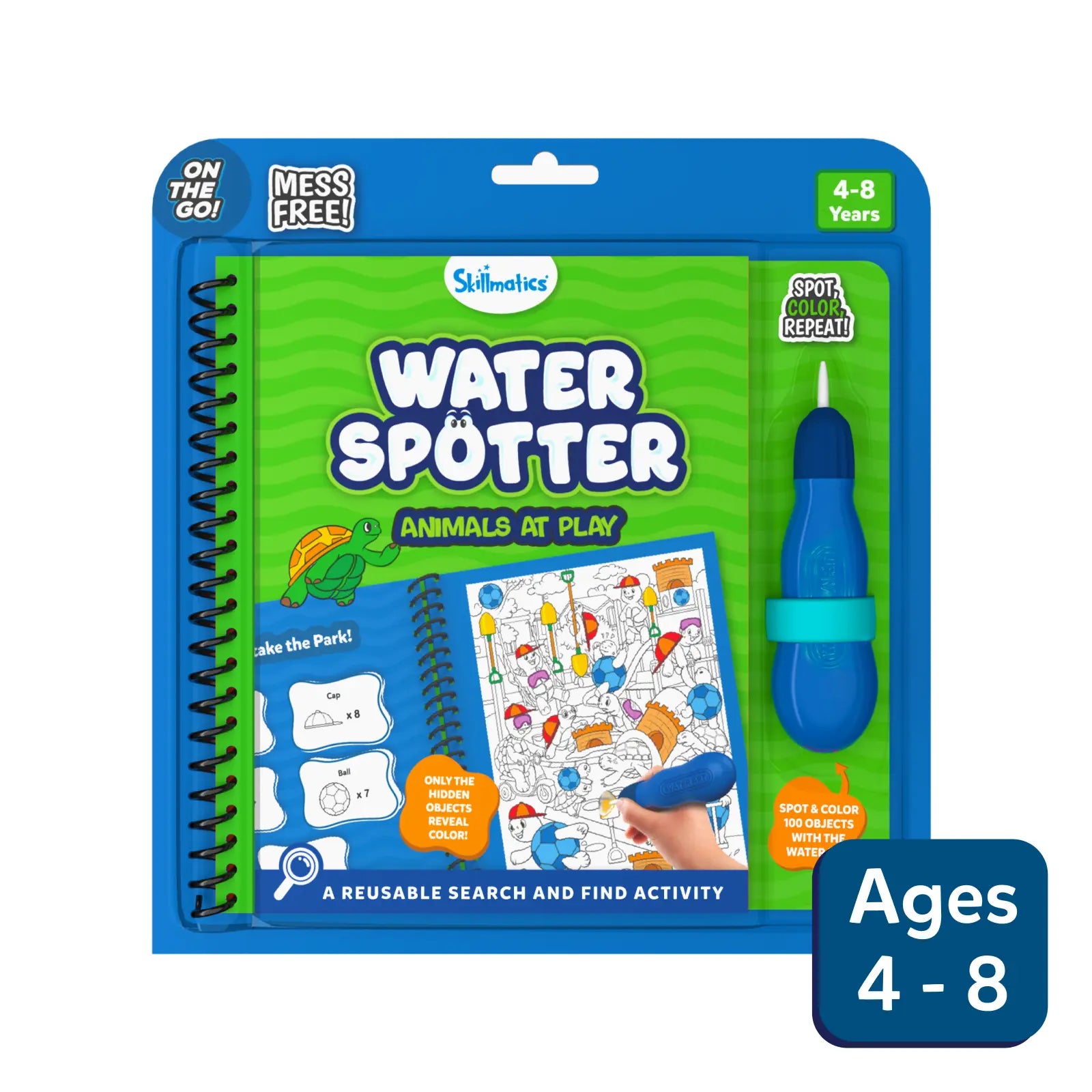 Skillmatics Water Spotter libro acqua animali 4-8 anni