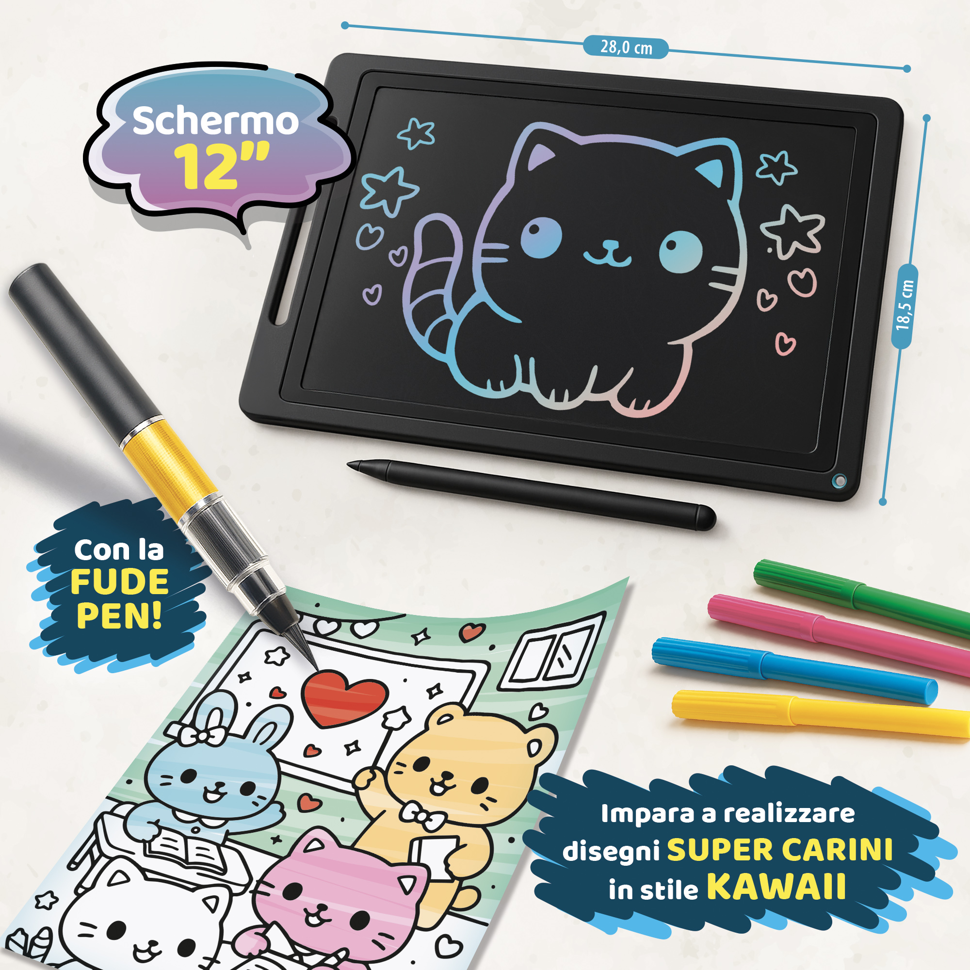 Lisciani I'm a Genius Laboratorio Kawaii tavoletta disegno LCD