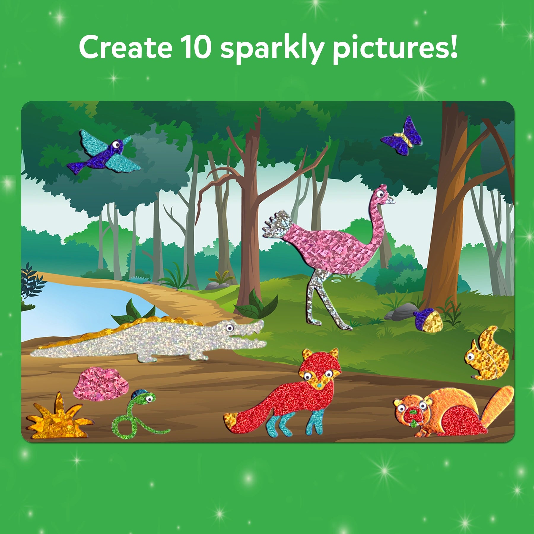 Skillmatics Foil Fun World of Animals kit creativo animali 4-9 anni