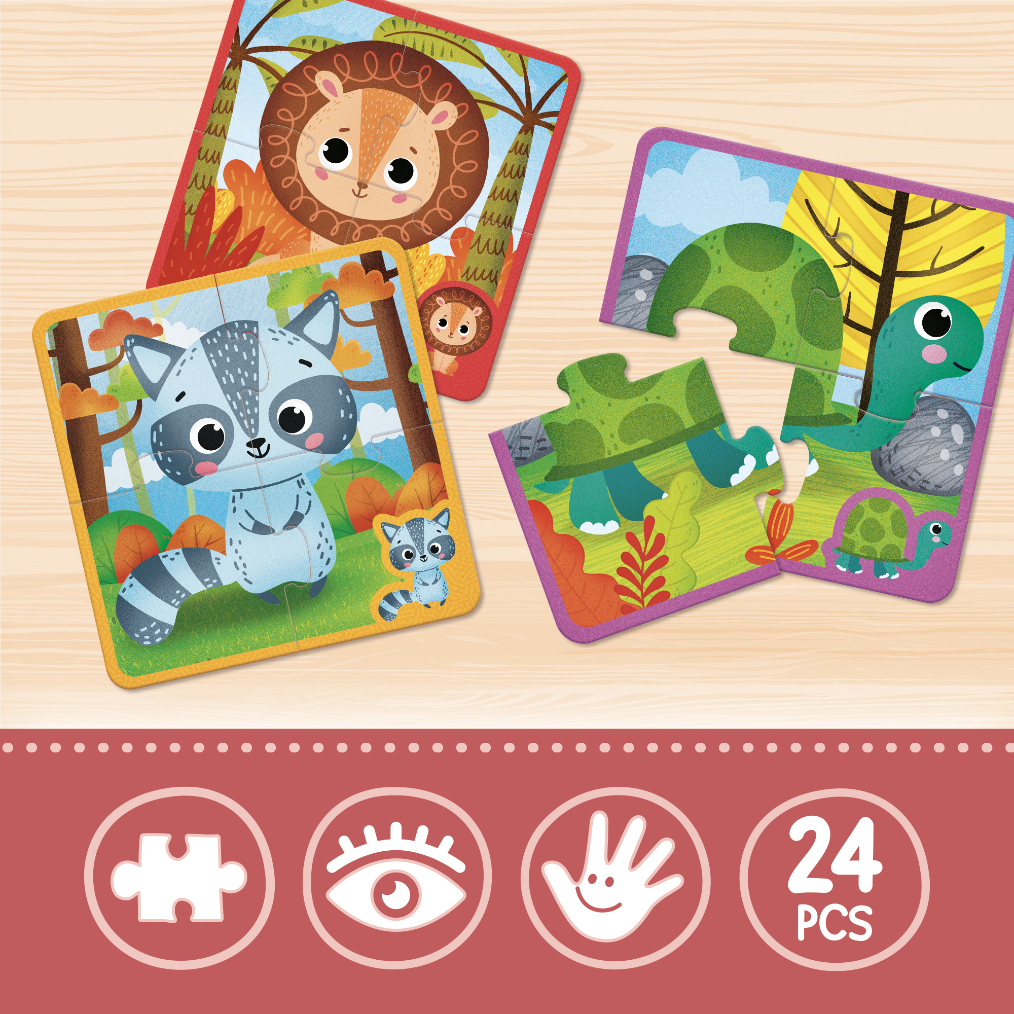 Lisciani Montessori Baby Touch gioco tattile 6 puzzle