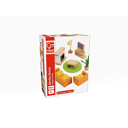 Hape Casa Bambole Salotto Mobili Legno con Camino