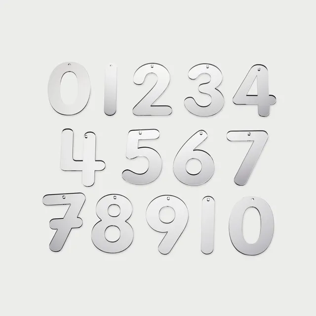 Tickit Mirror Numbers numeri specchio acrilico 14 pezzi