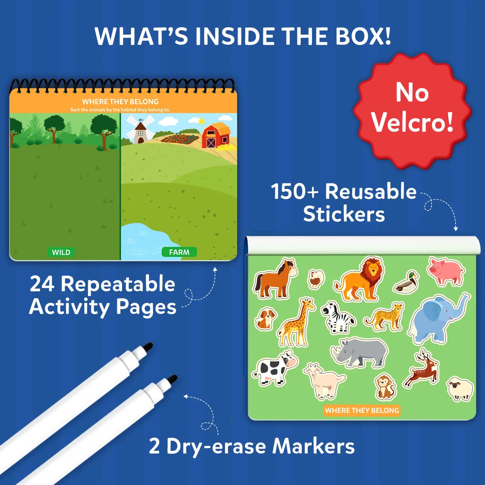 Skillmatics Montessori Busy Book libro attività 150 sticker