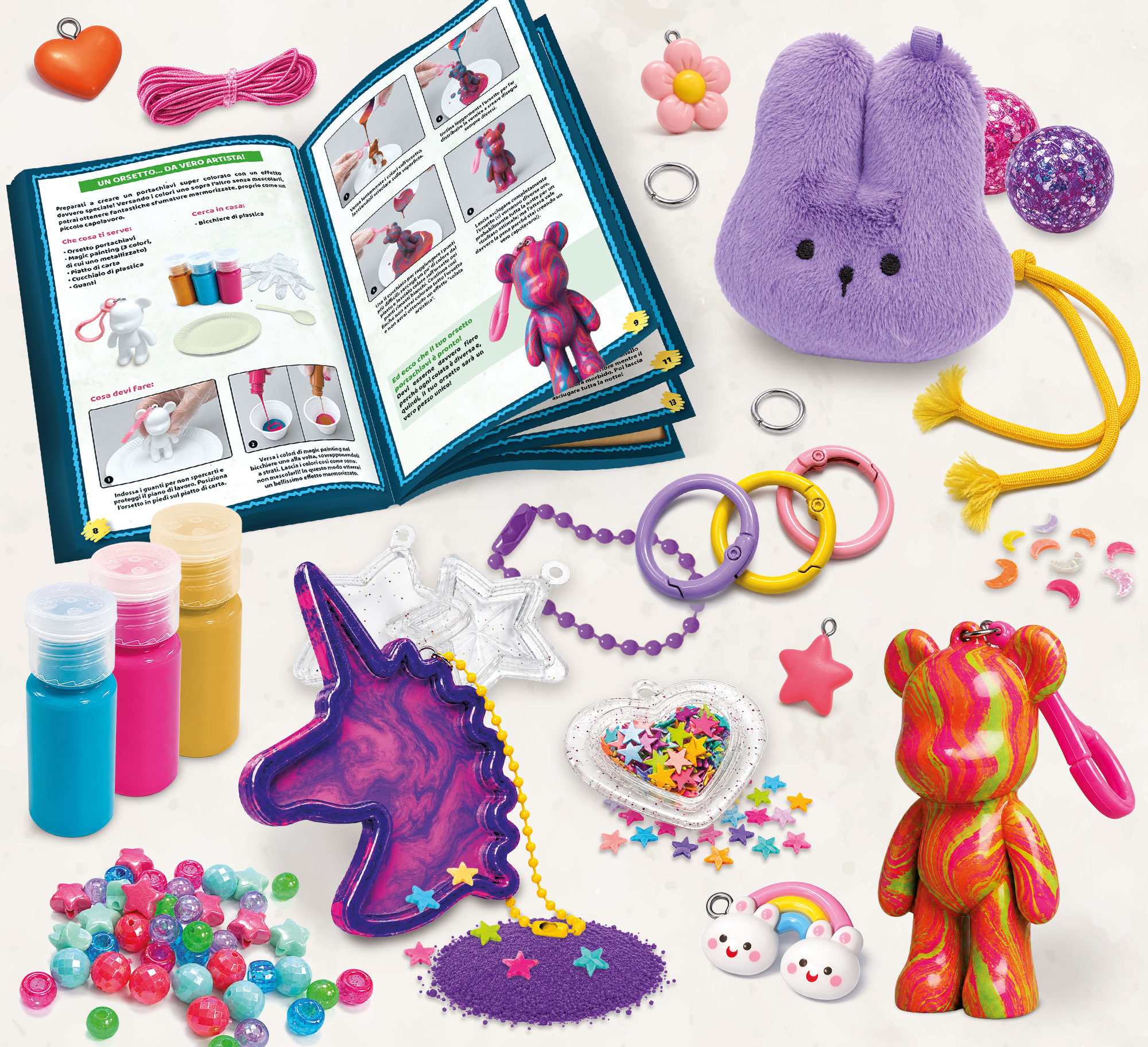 Lisciani I'm a Genius Laboratorio Portachiavi Kit Creativo Charm