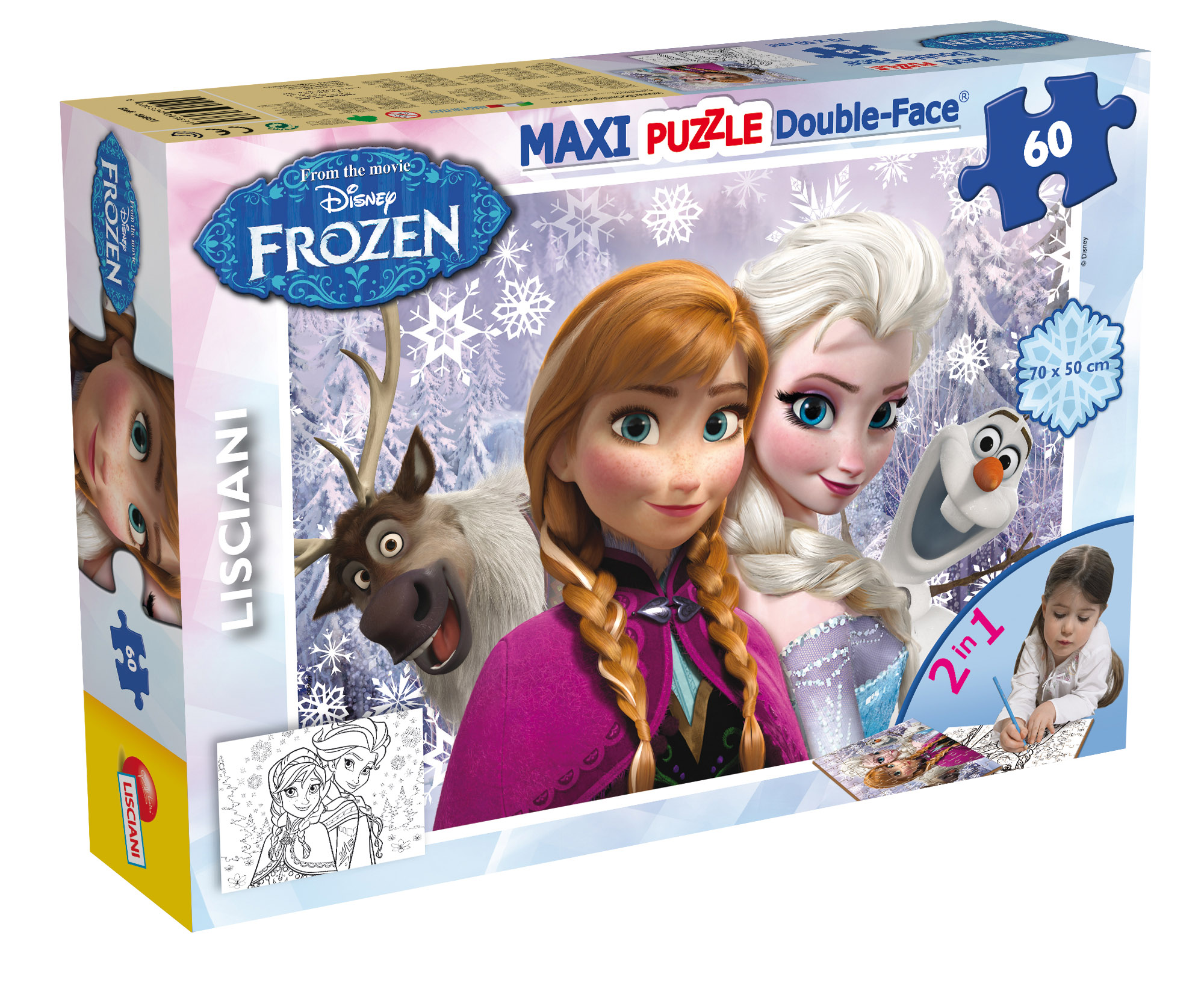 Lisciani Disney Maxi Floor 60 Frozen Puzzle Pavimento da Colorare