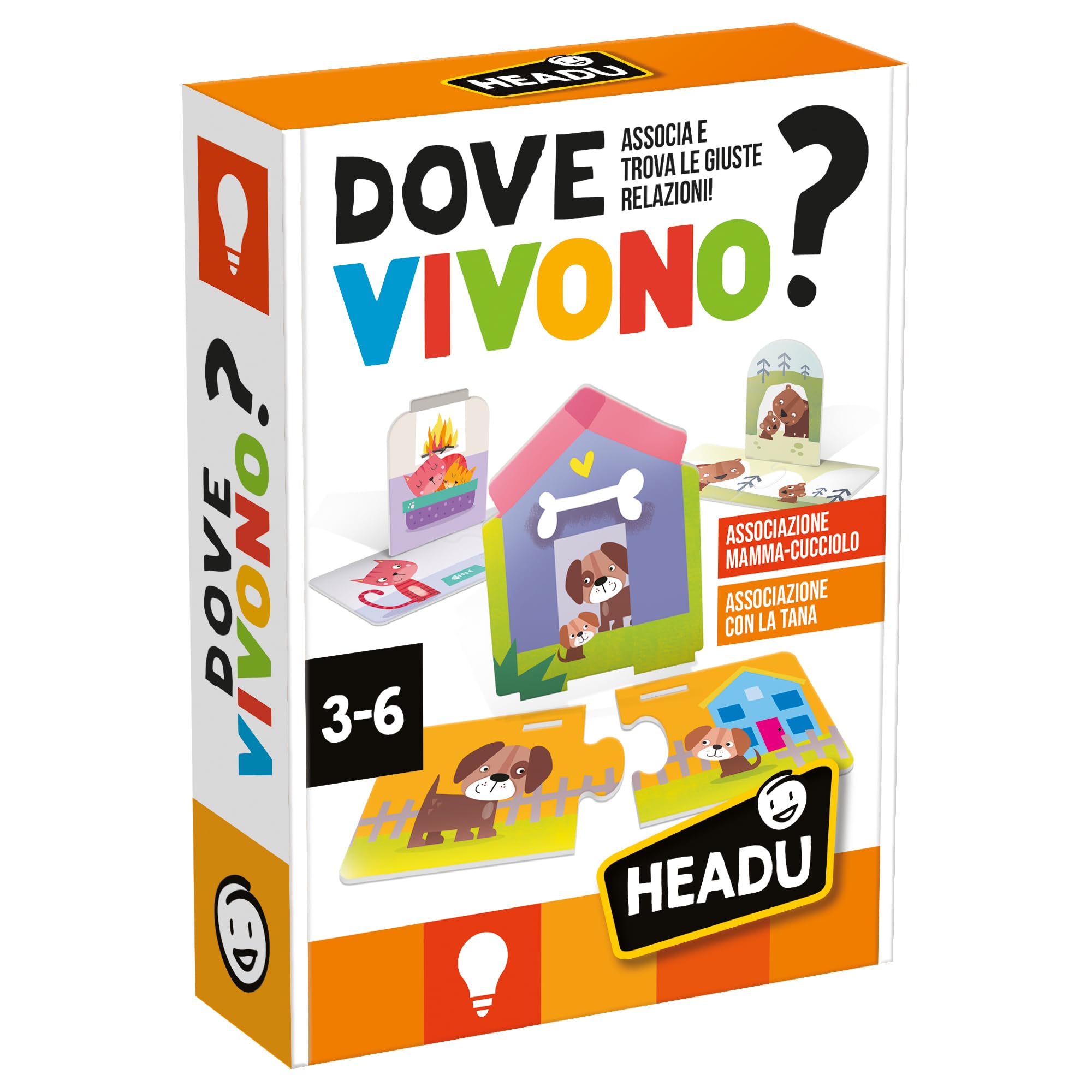 Headu Da Dove Viene IT55041 puzzle educativo 3-6 anni ambiente