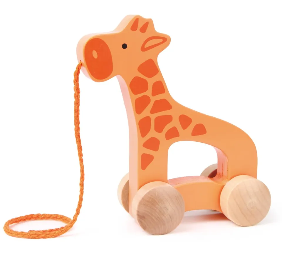 Hape Giraffa Spingi&Tira trainabile in legno dai 12 mesi