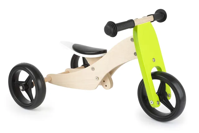 small foot 11255 trike 2 in 1 verde sella regolabile