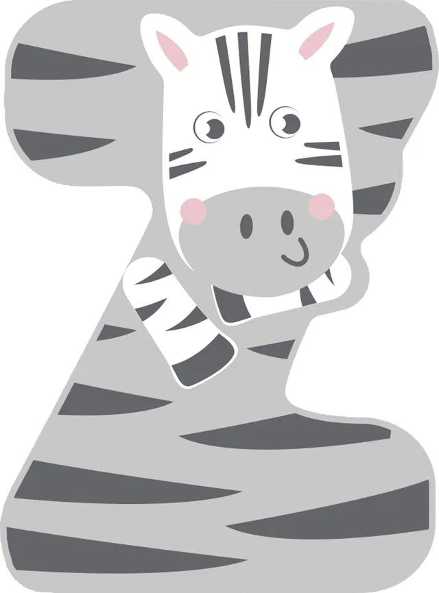 smallfoot Lettere Legno 12533 lettera cameretta Z zebra 6 pezzi