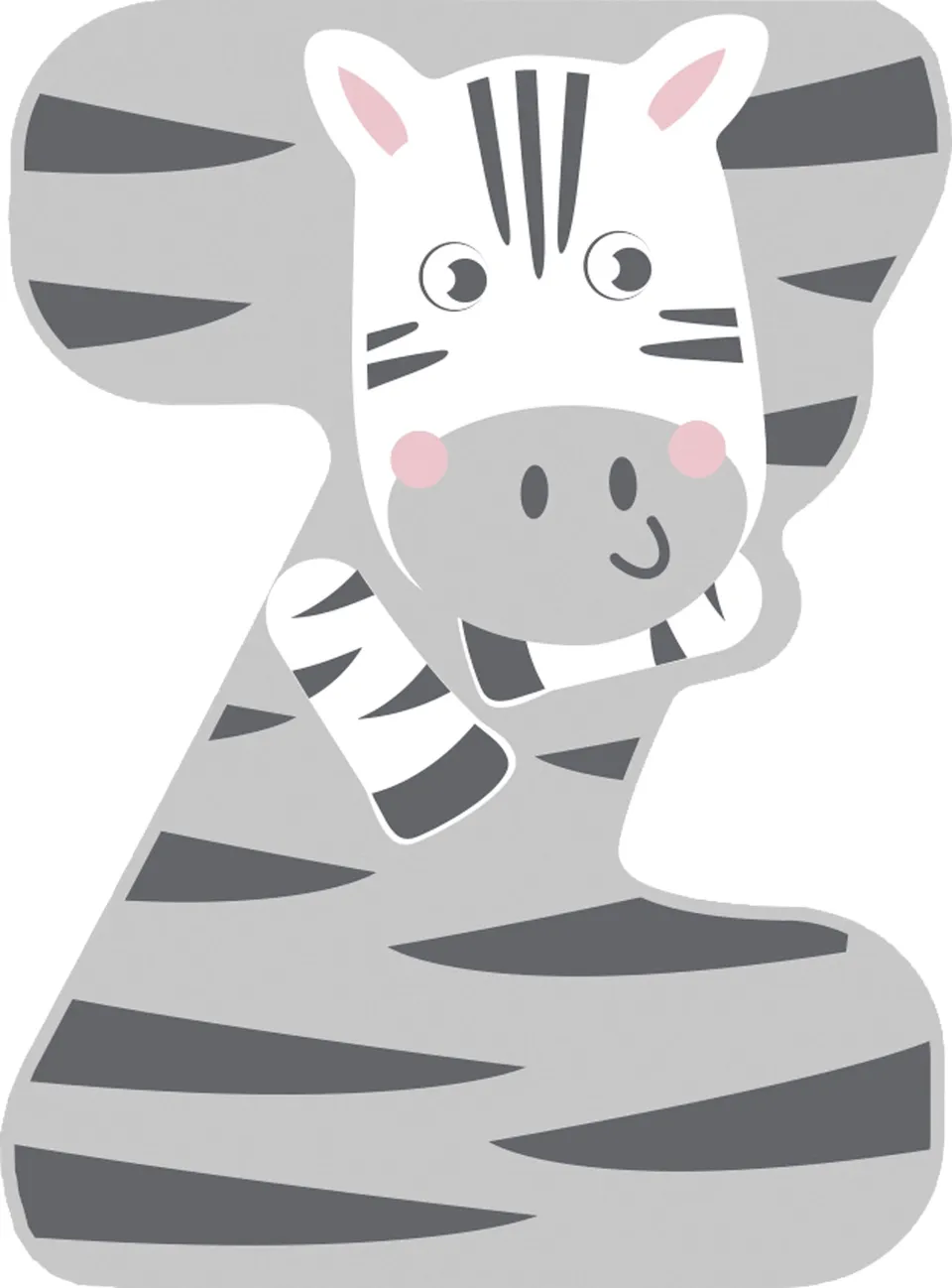 smallfoot Lettere Legno 12533 lettera cameretta Z zebra 6 pezzi