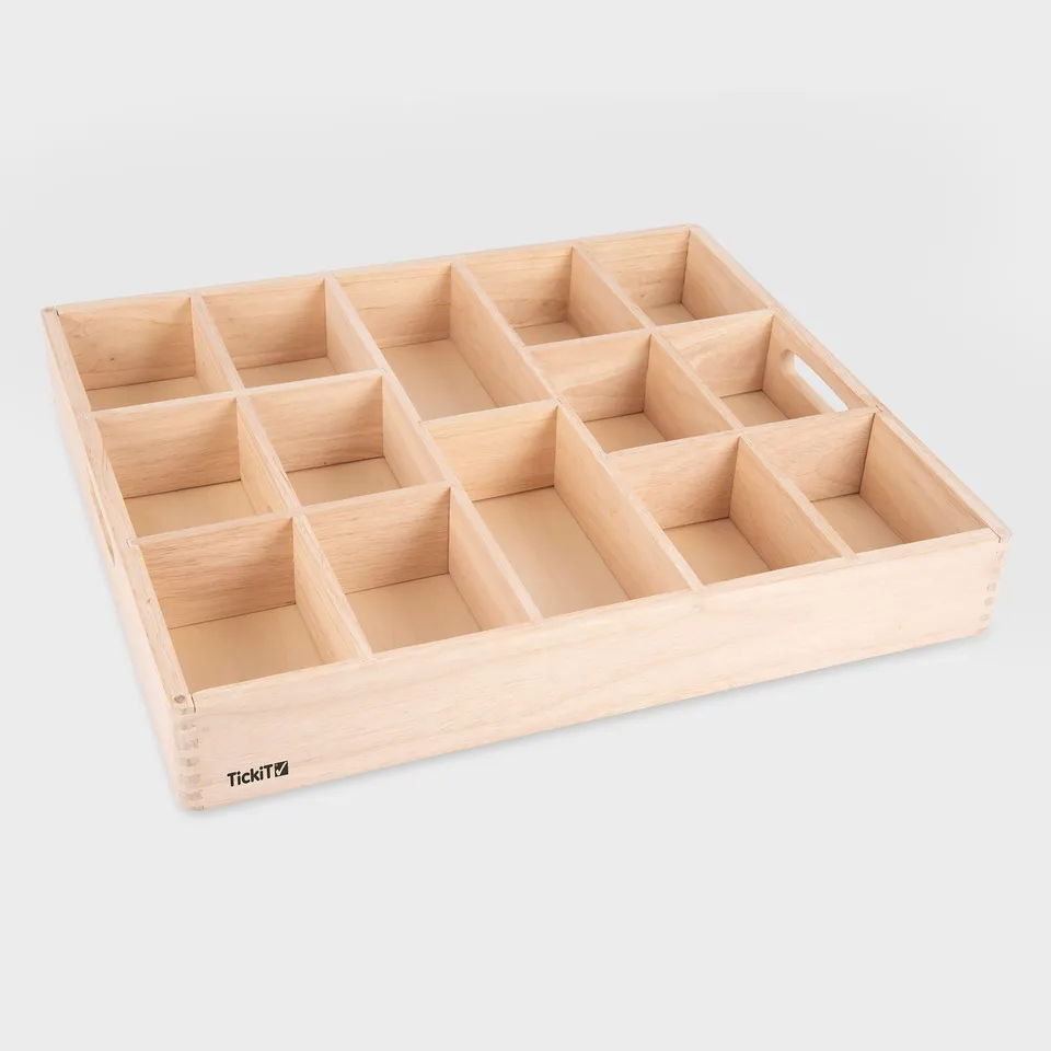 Tickit Wooden Sorting Tray vassoio legno 14 scomparti