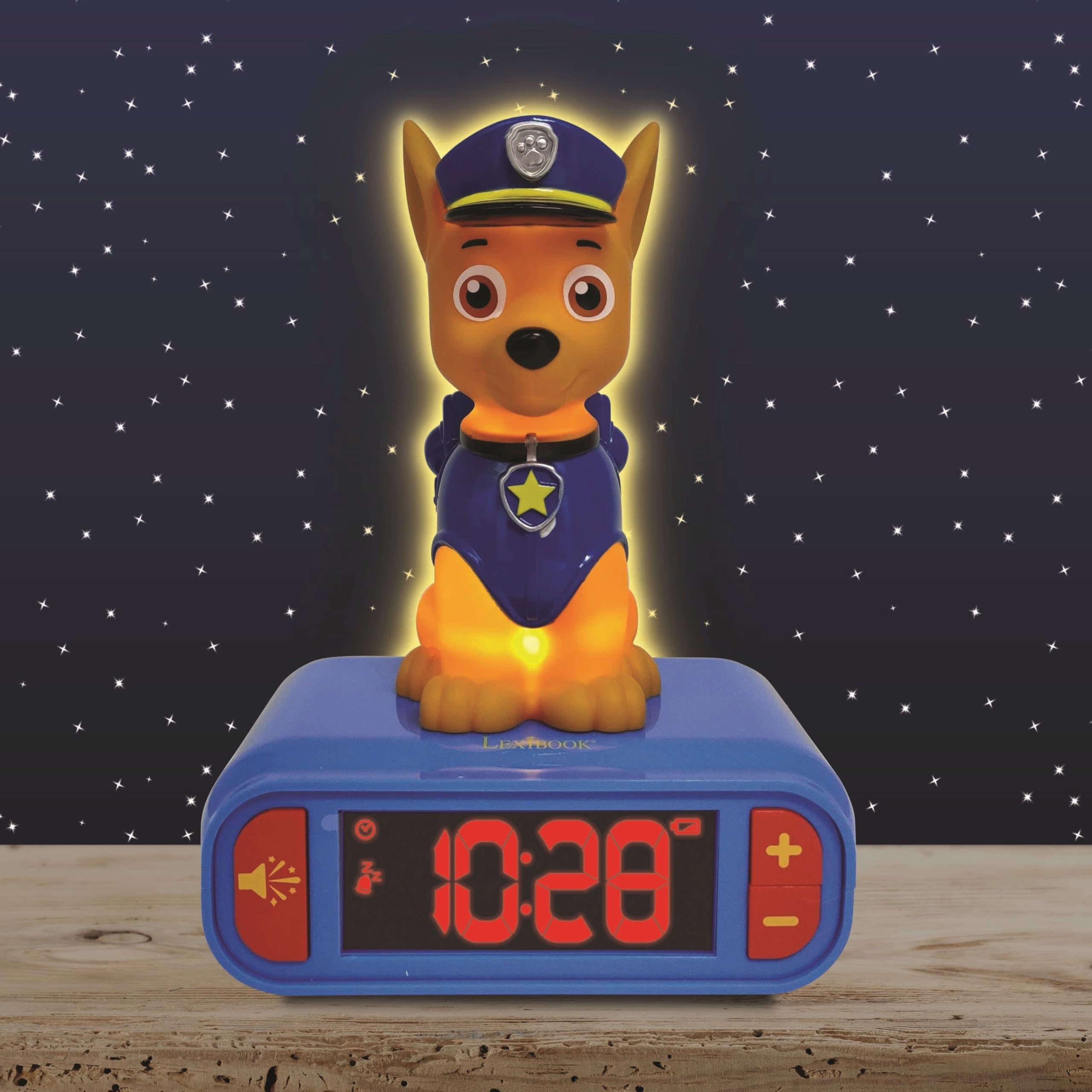 Lexibook Paw Patrol RL800PA sveglia digitale Chase con luce notturna