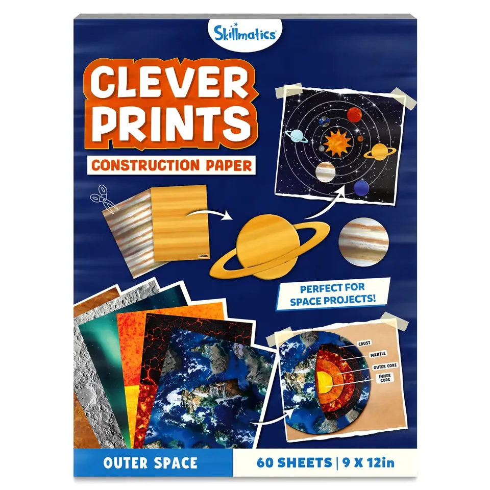 Skillmatics Clever Prints Outer Space carta decorata 60 fogli
