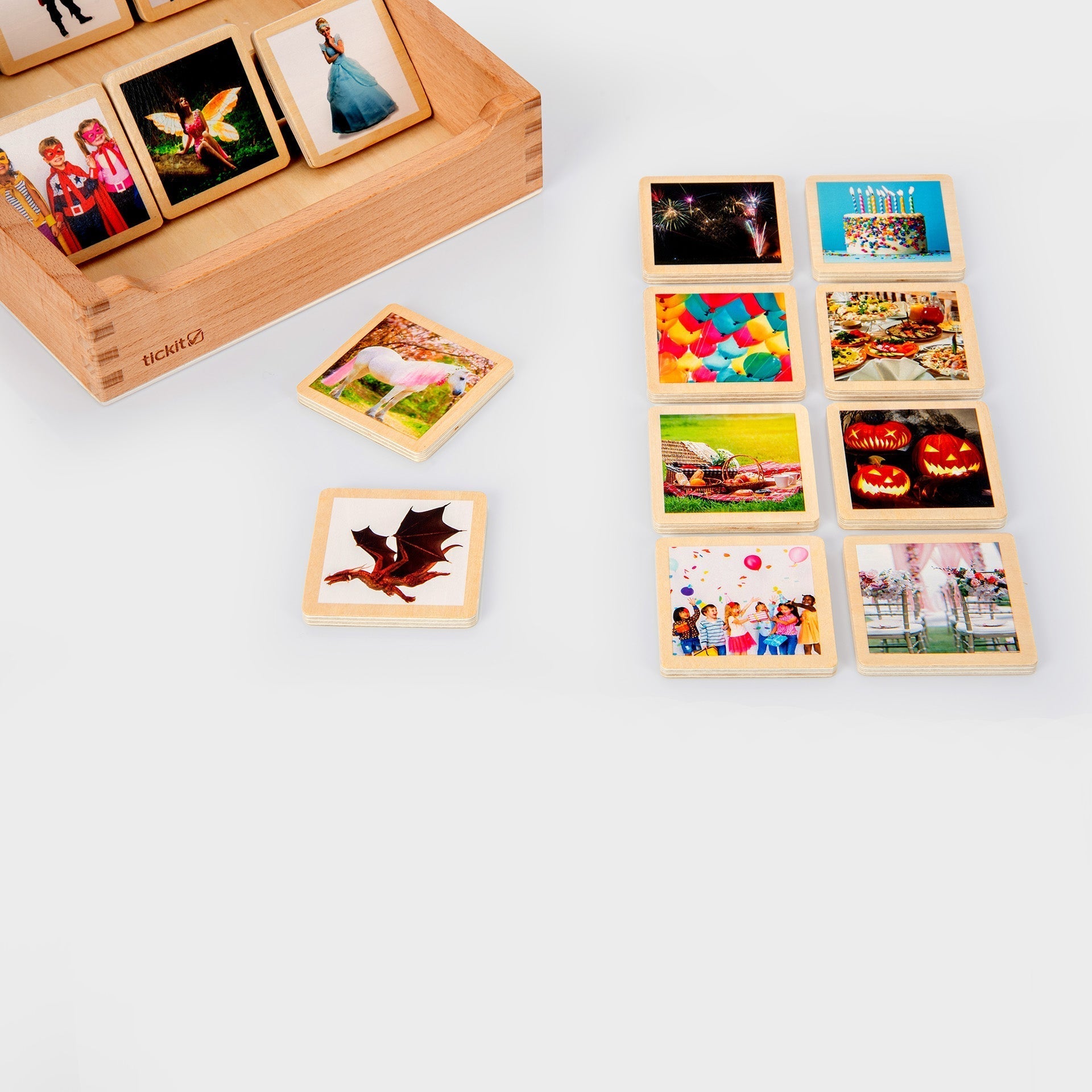 Tickit Story Tiles tessere in legno 90 pz per racconti