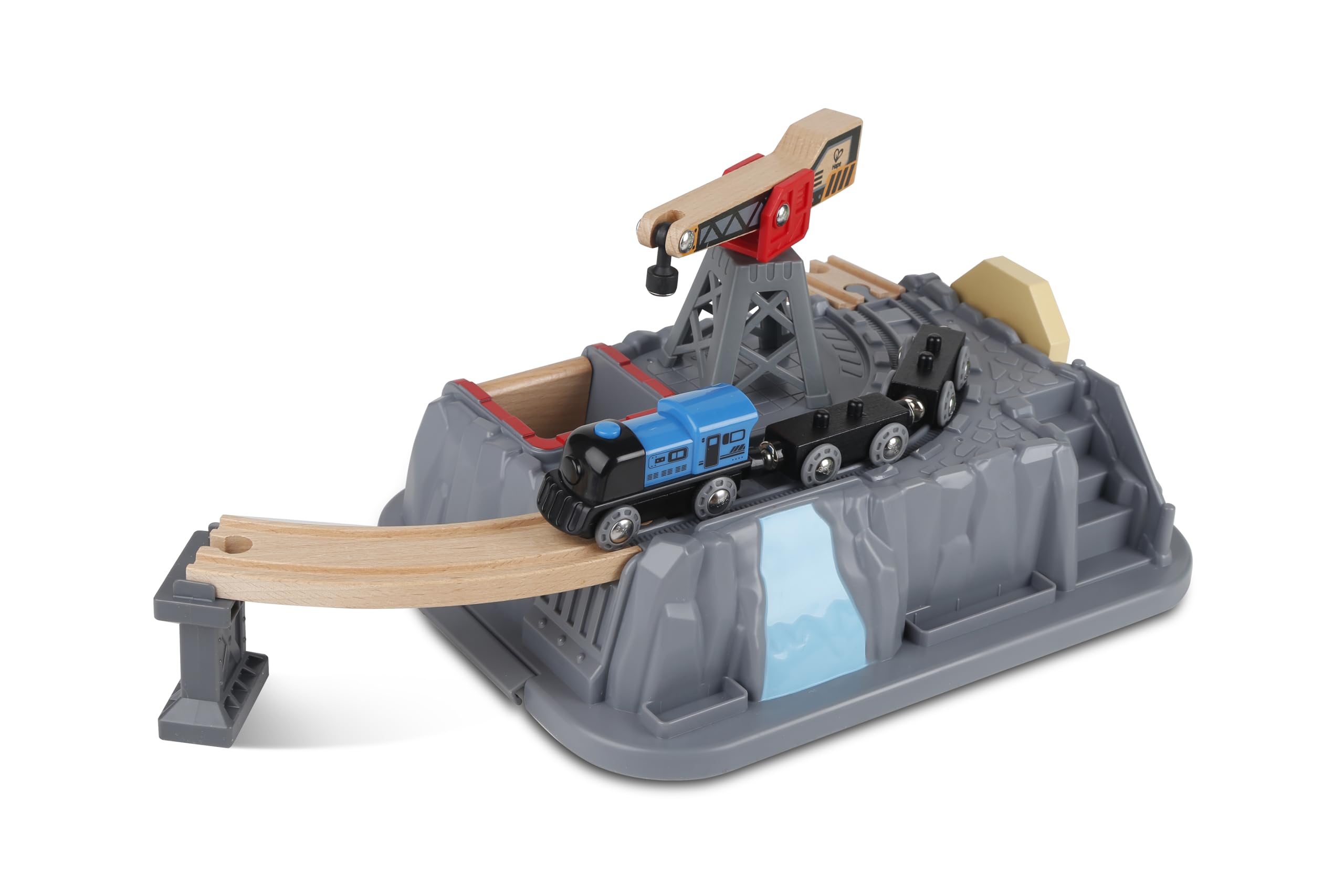 Hape Set Treno Legno 50 Pezzi con Gru e Binari