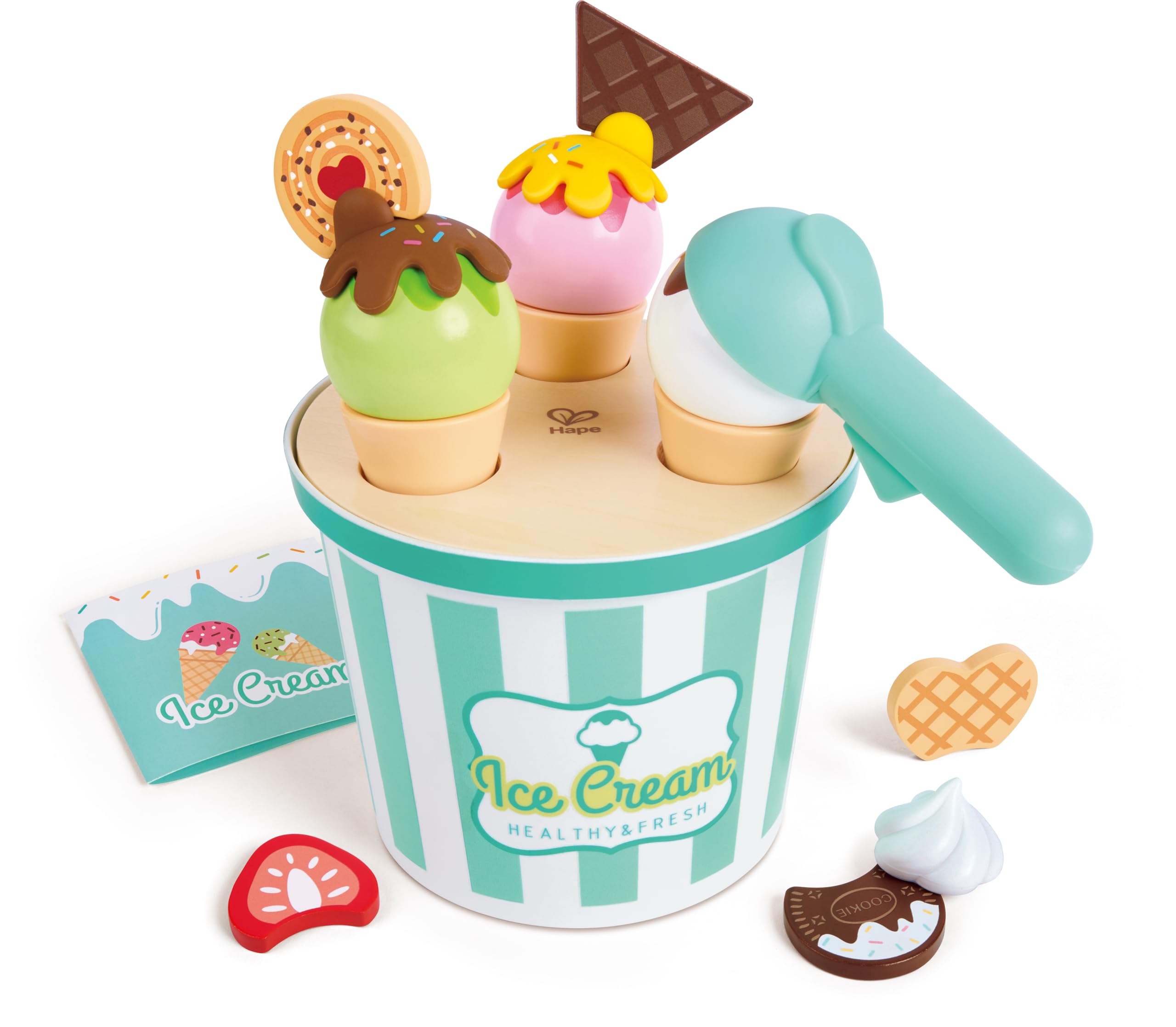 Hape Set Gelataio gioco in legno con scaffale rotante