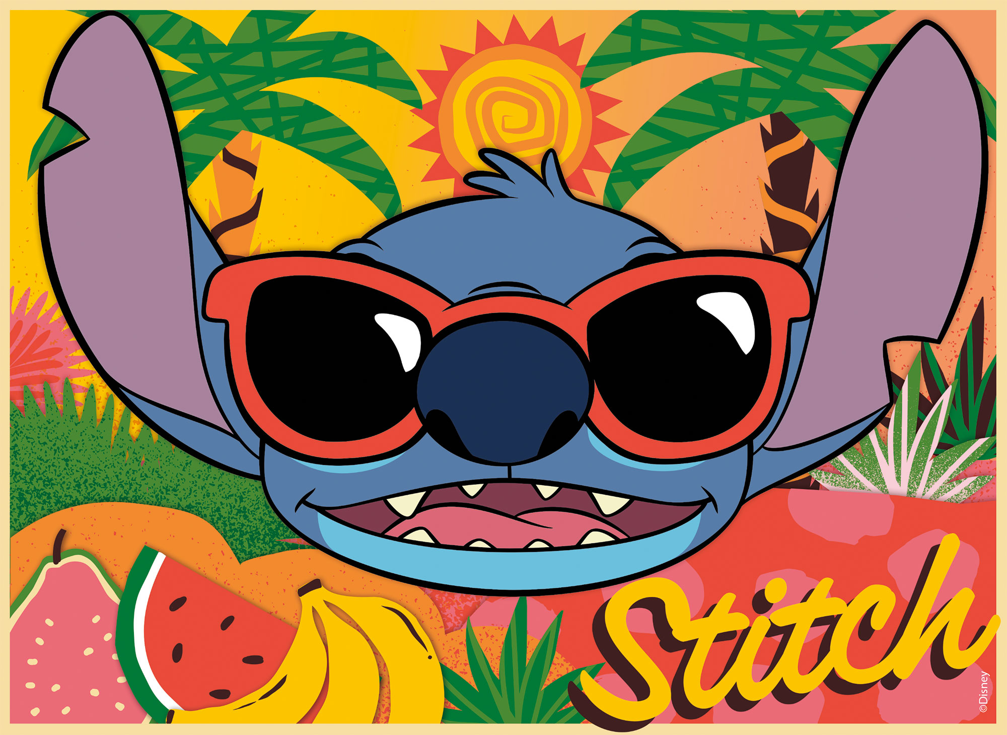 Lisciani Disney Maxifloor 4x48 Lilo & Stitch puzzle da colorare
