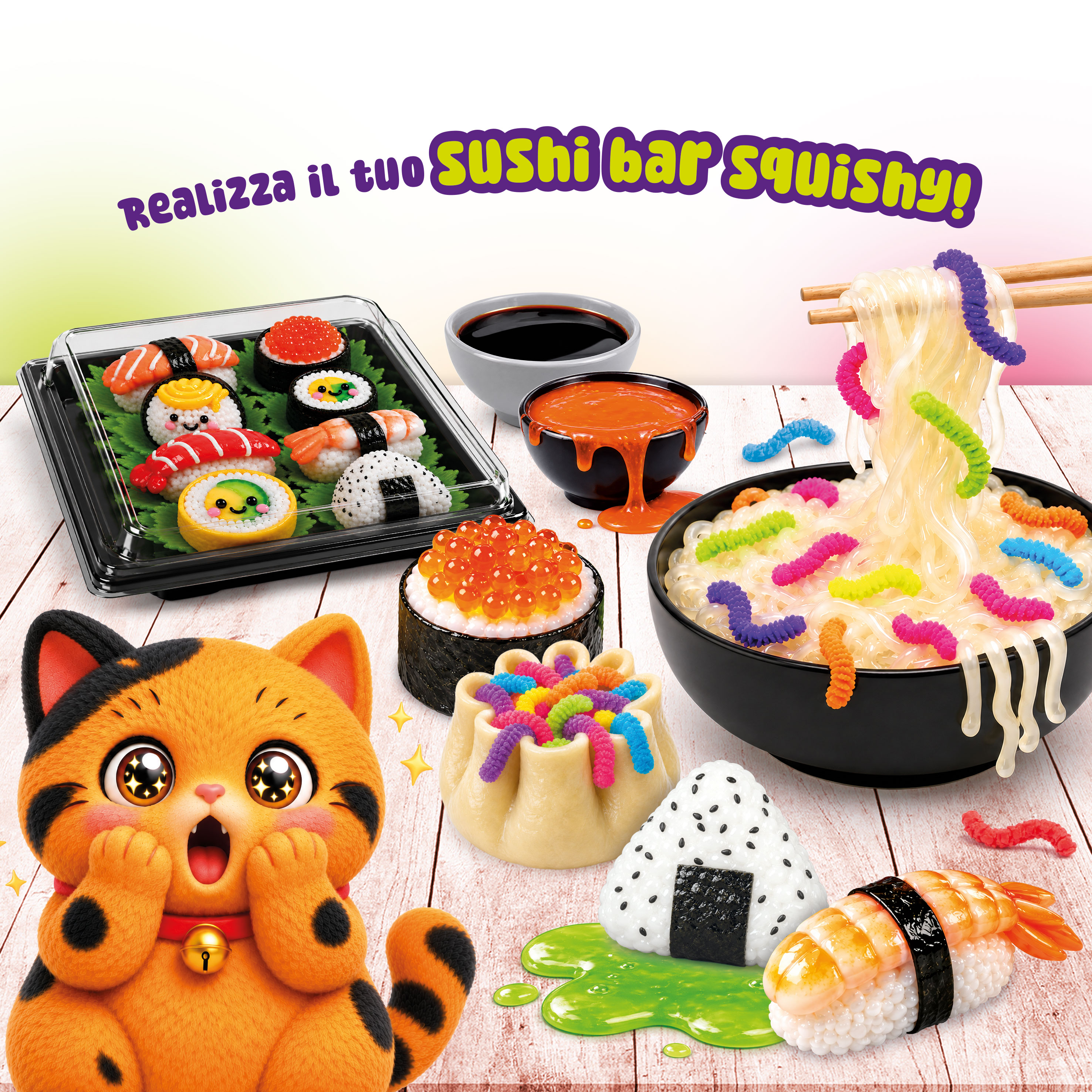 Lisciani Slumi Science Sushi e Slime kit slime squish