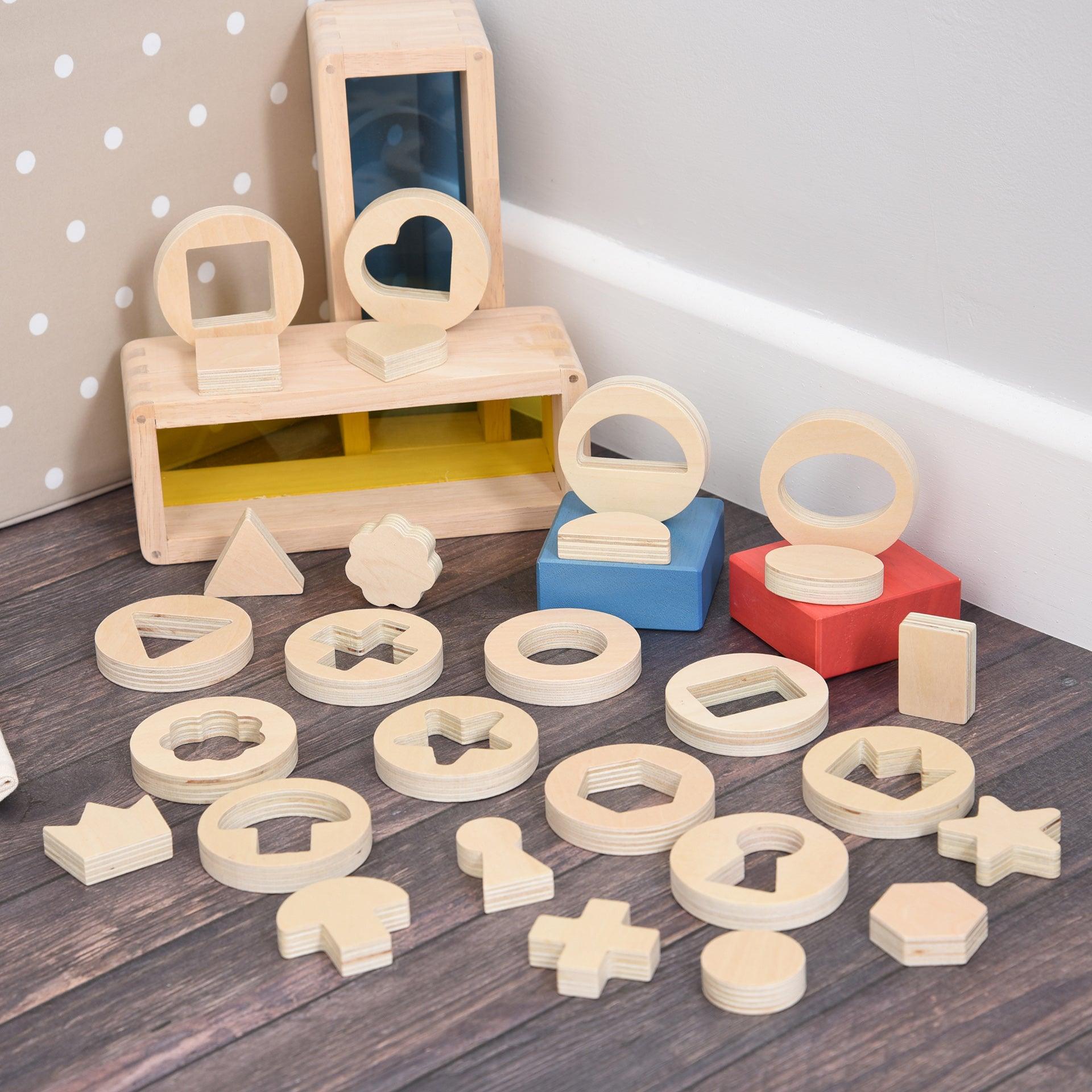 Tickit Inside Outside Wooden Shapes forme legno 28 pezzi