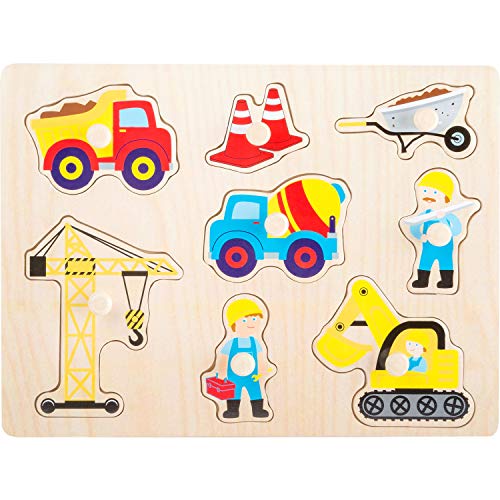 Small Foot 10445 puzzle legno cantiere 8 pezzi