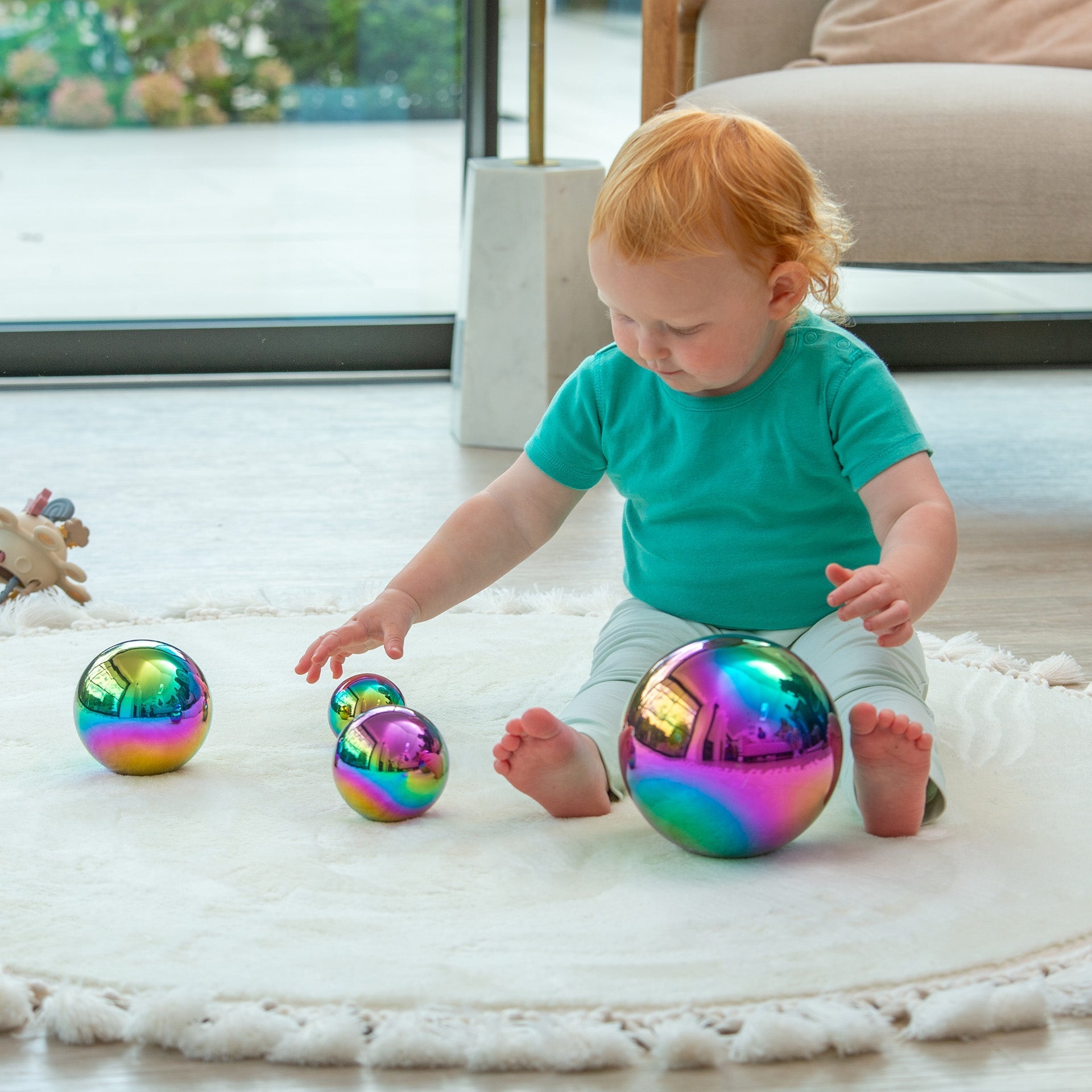 Tickit Sensory Steel Colour Burst Balls palline acciaio 4 pz