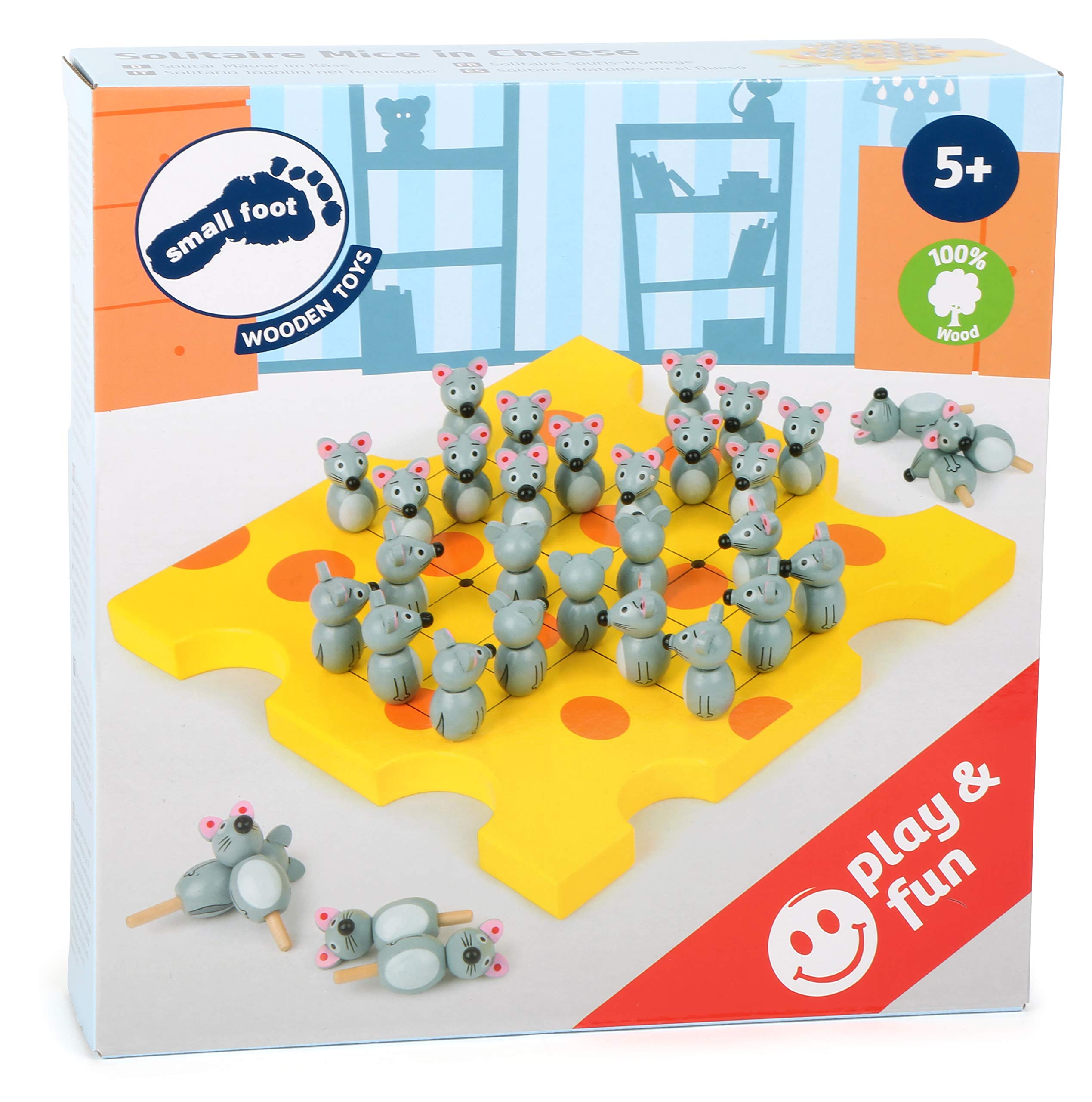 smallfoot 10164 solitario topi nel formaggio legno