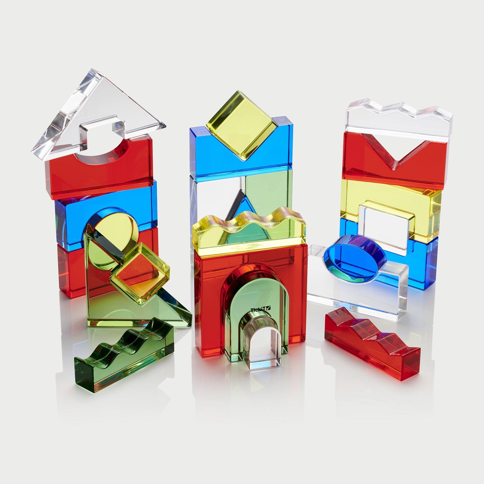 Tickit Colour Crystal Block Set costruzioni 25 pezzi traslucidi