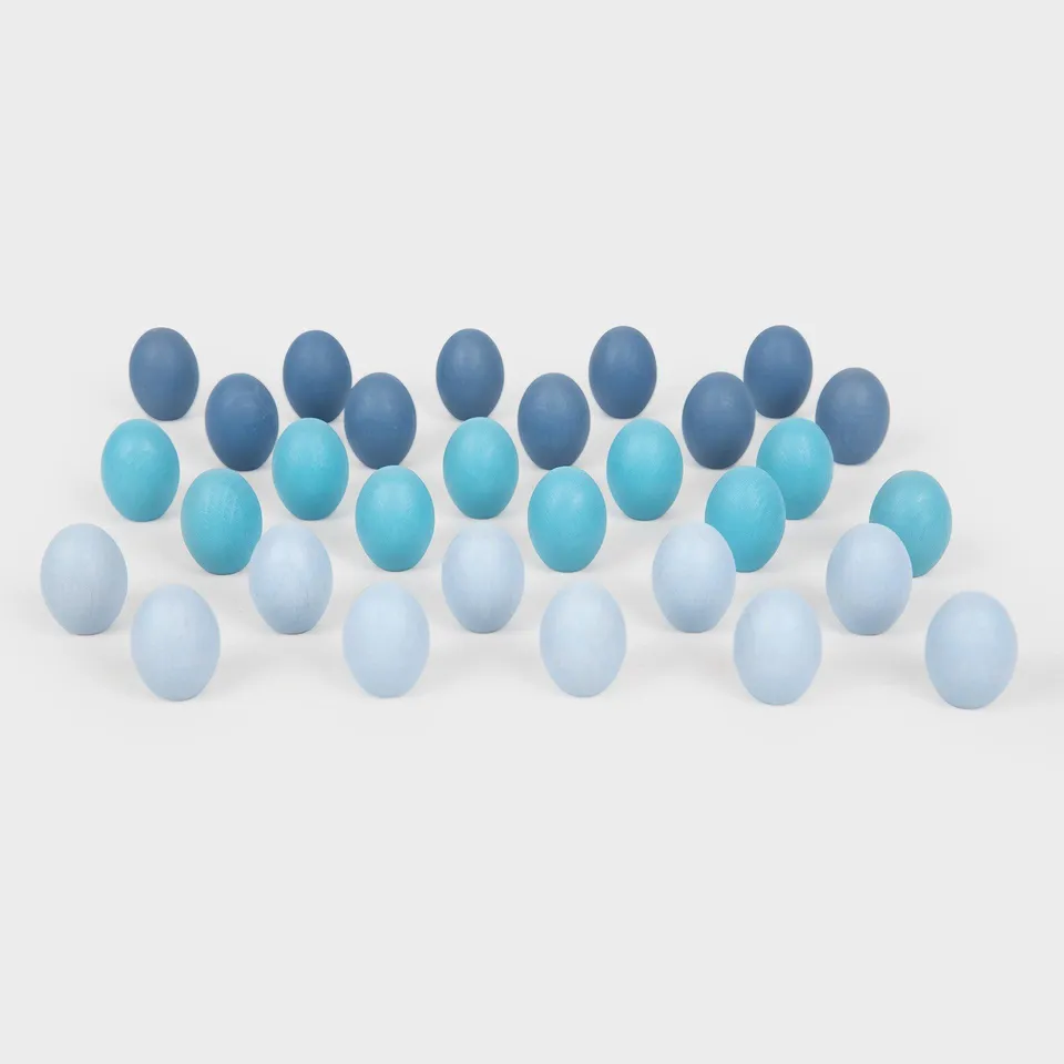Tickit Wooden Treasures Egglet uova legno 30 pz blu